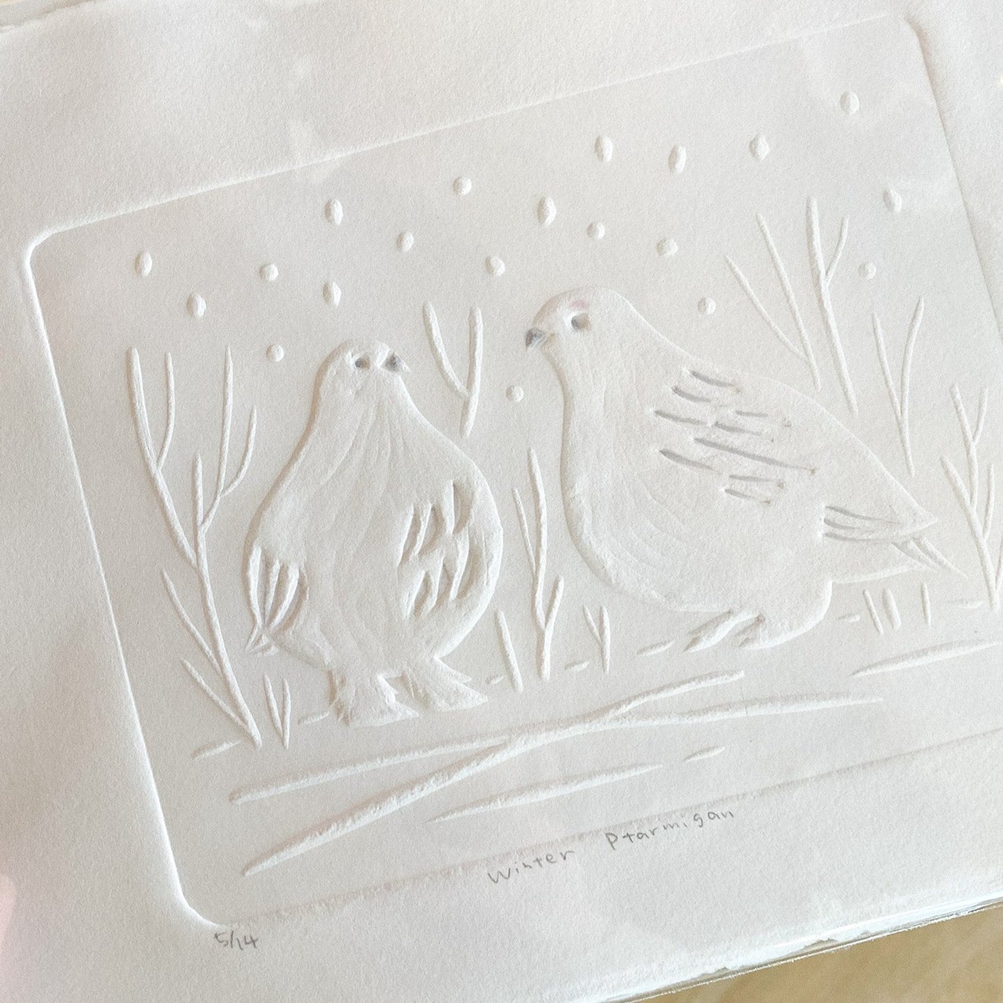 Winter Ptarmigan 8x10 Print by Arisa Sasaki