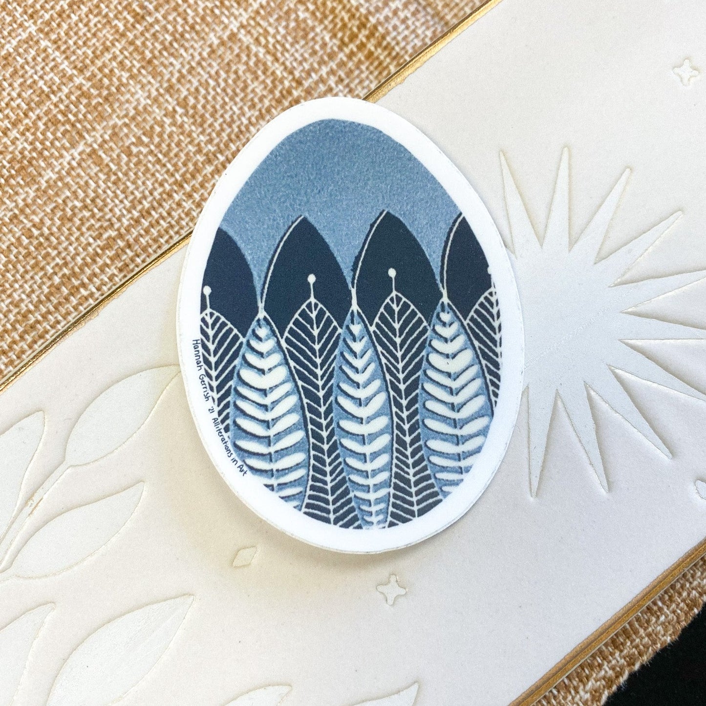 Egg (Feathers) Sticker by Hannah Gerrish