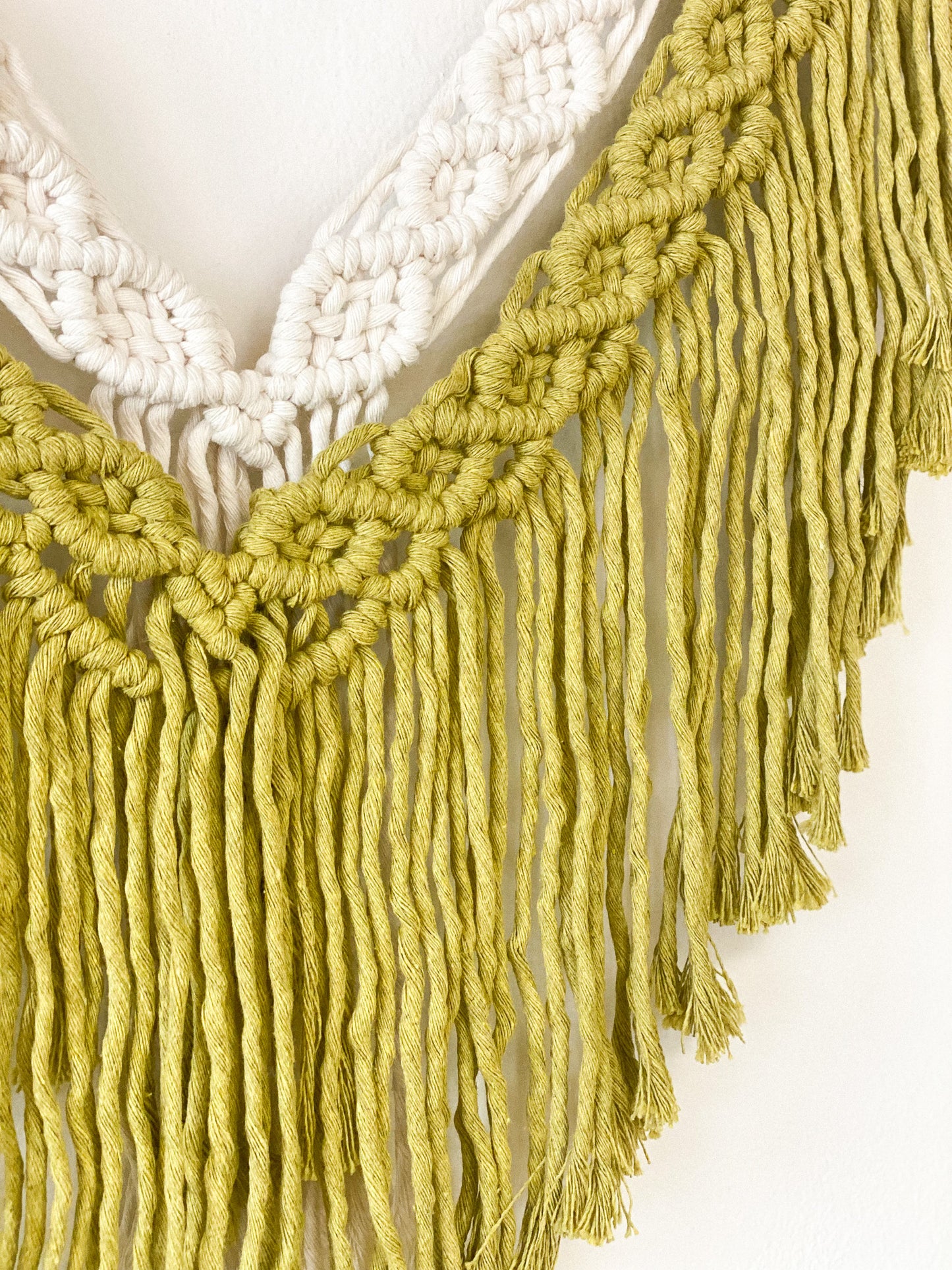 Green + White Antler Macrame by Wares by Maegan