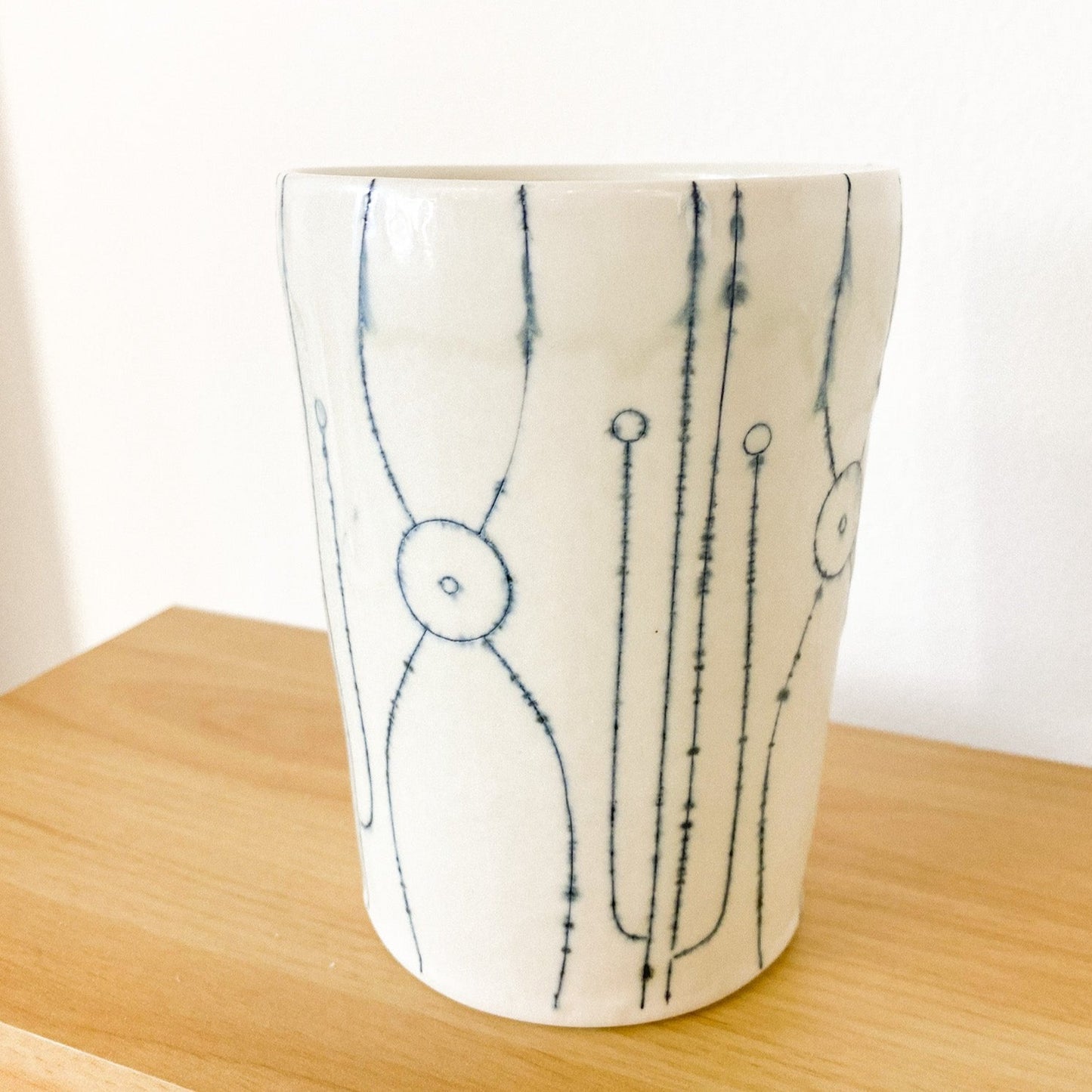 Liminal Porcelain Tumbler with Gold Luster by K.Olson