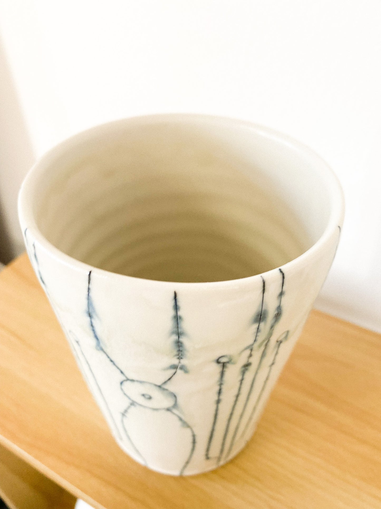 Liminal Porcelain Tumbler with Gold Luster by K.Olson