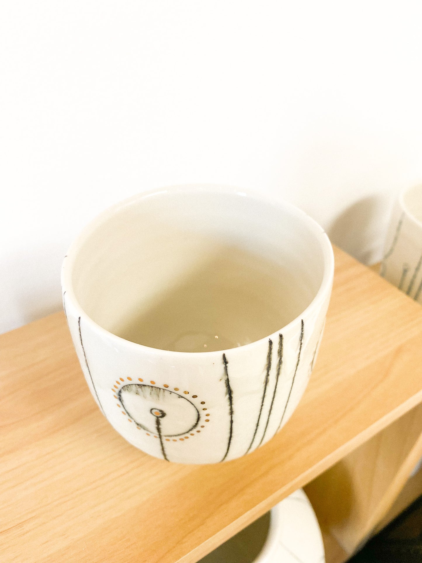 Berry Porcelain Cup with Gold Lustre by K.Olson