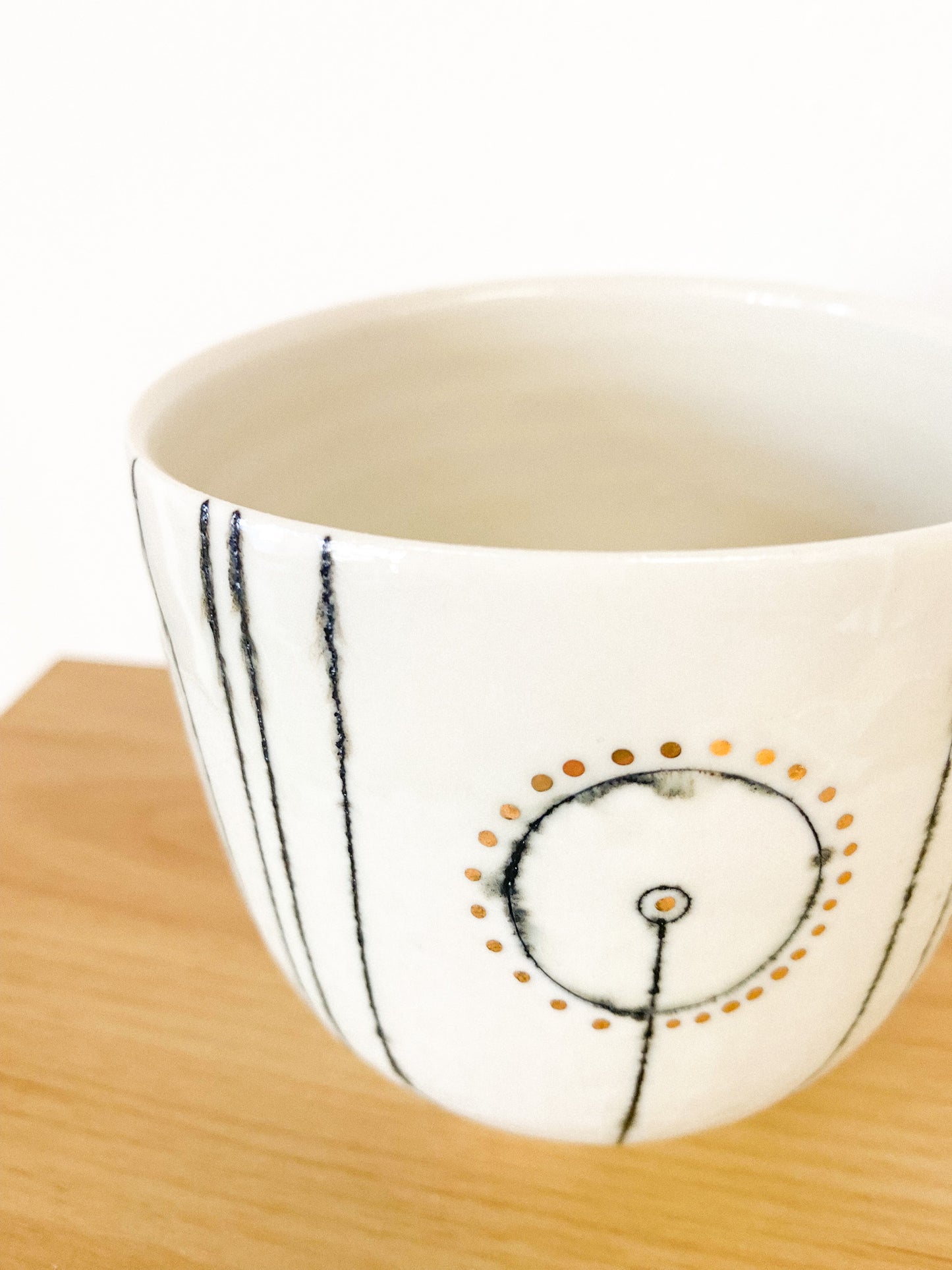Berry Porcelain Cup with Gold Lustre by K.Olson
