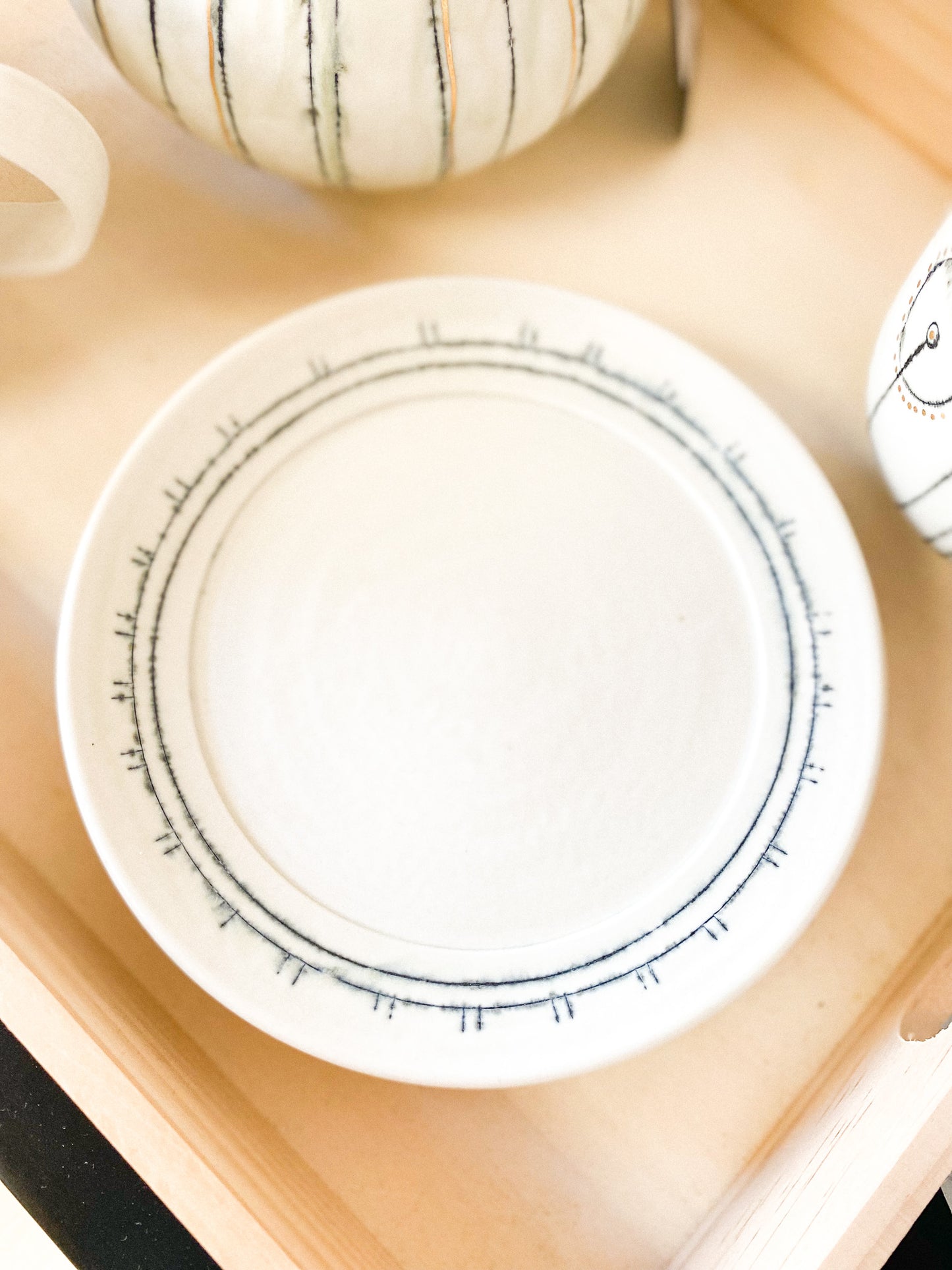 Liminal Porcelain Snack Plate by K.Olson
