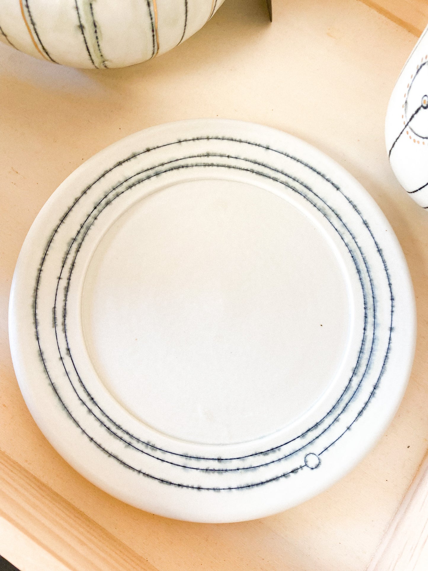 Liminal Porcelain Snack Plate by K.Olson