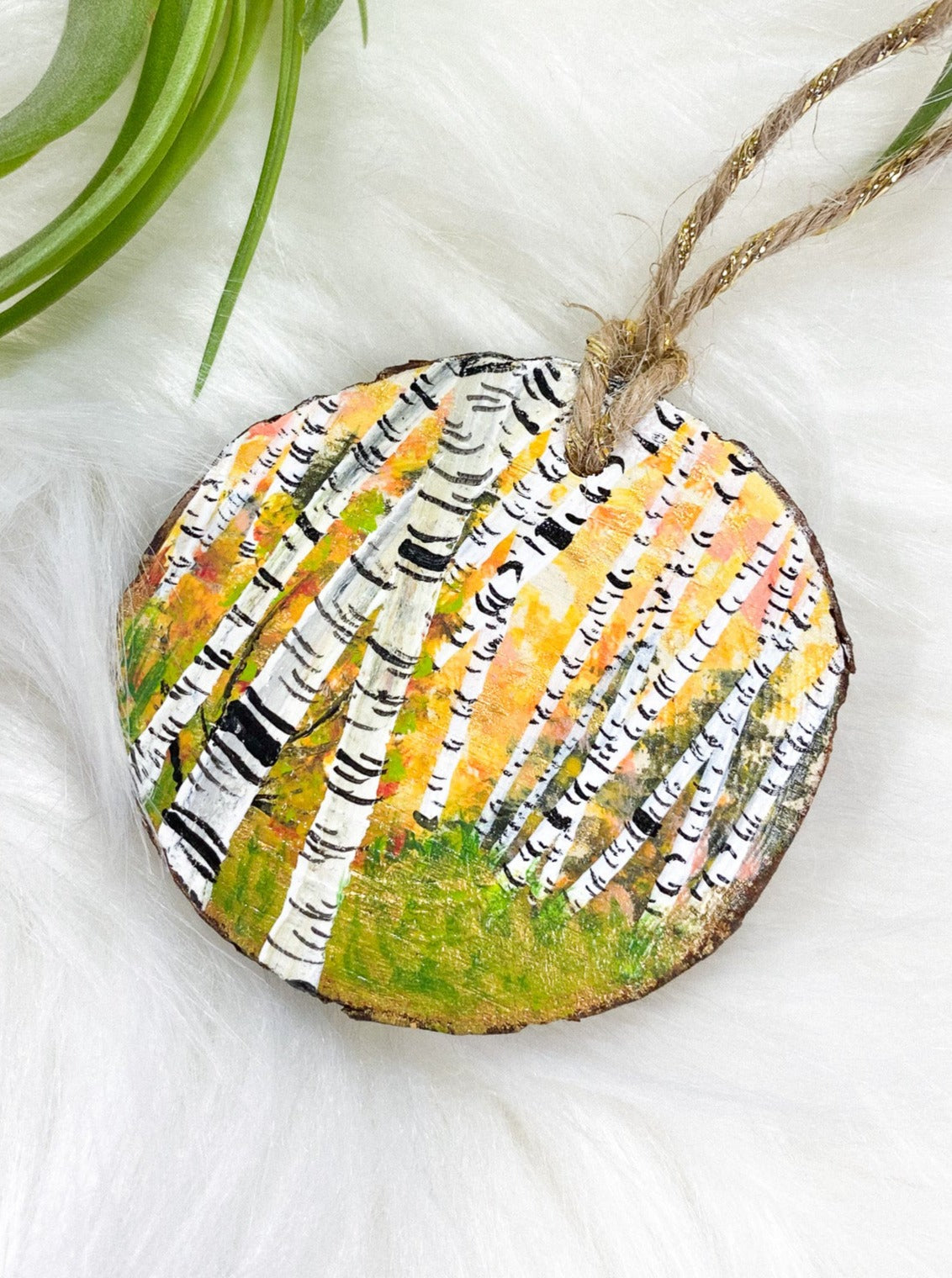 Birch Woods Hand-Painted Ornament by Brittany Montour