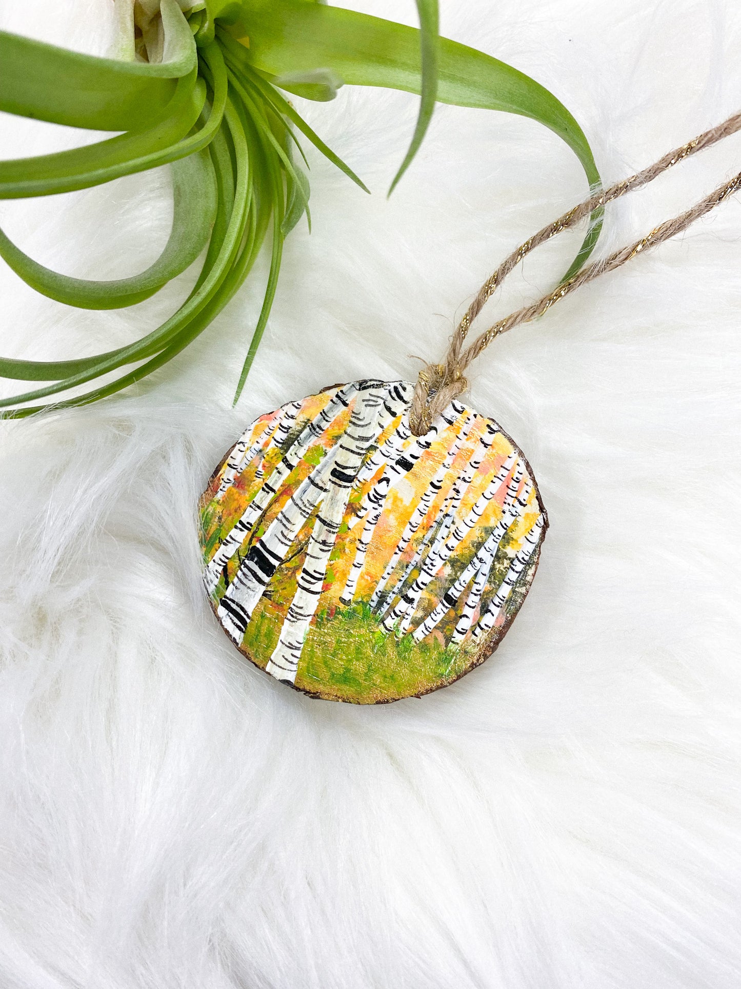 Birch Woods Hand-Painted Ornament by Brittany Montour
