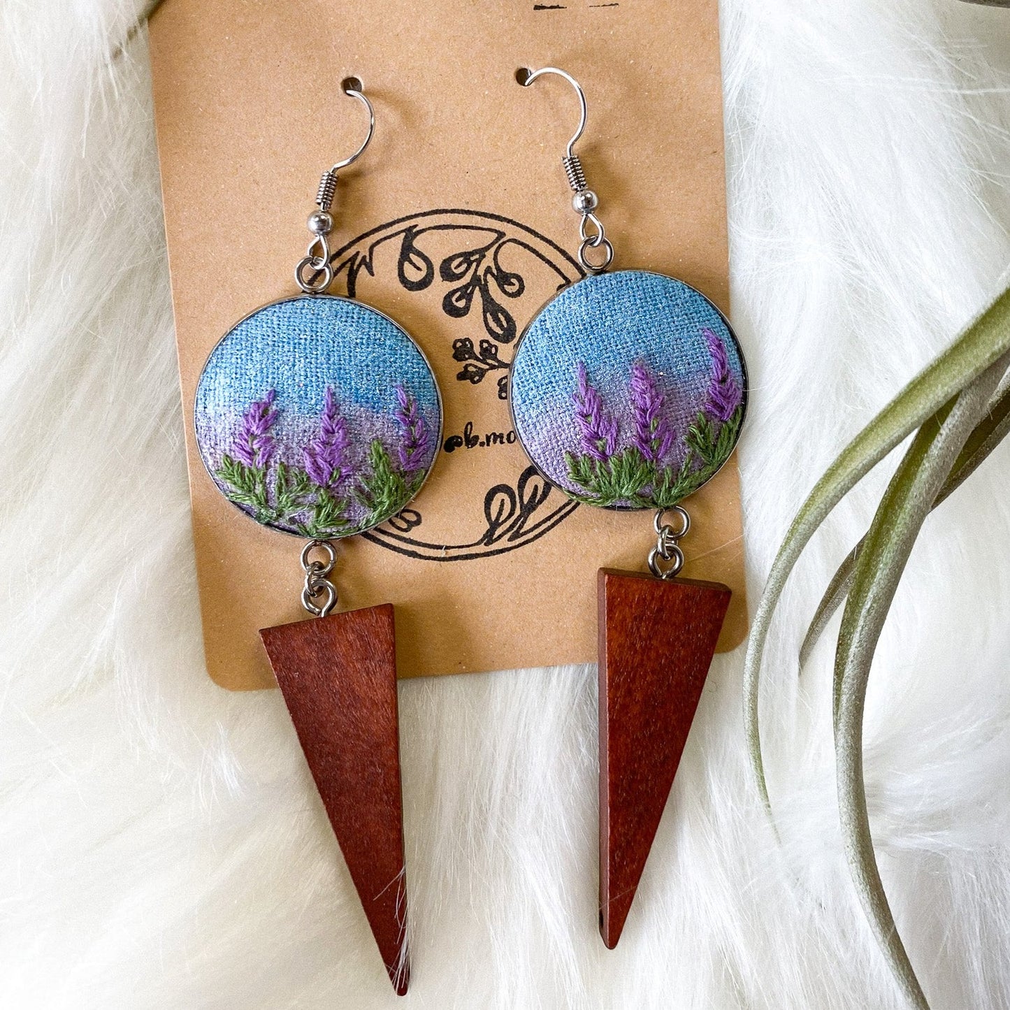 Glitter + Lupine Earrings by Brittany Montour