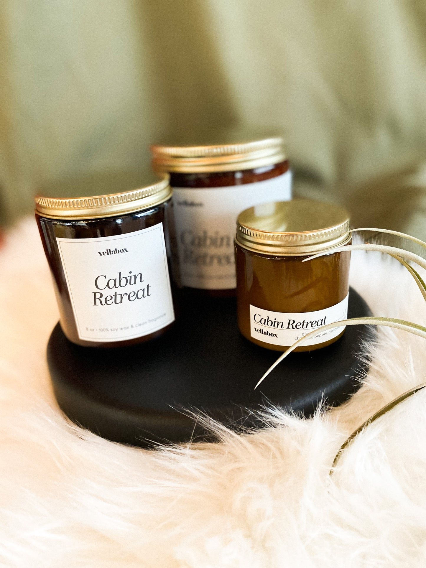 Cabin Retreat Soy Wax Candle by Vellabox