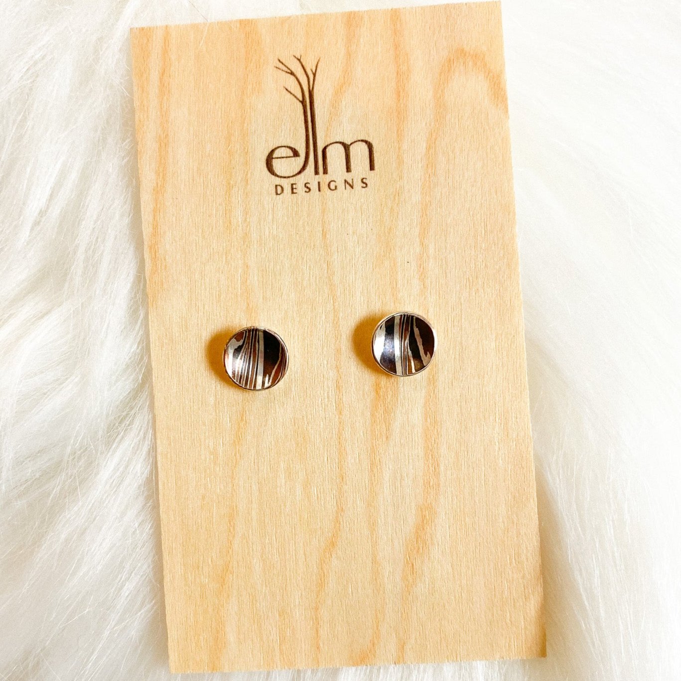 Large Mokume Concave Posts by Elm Designs