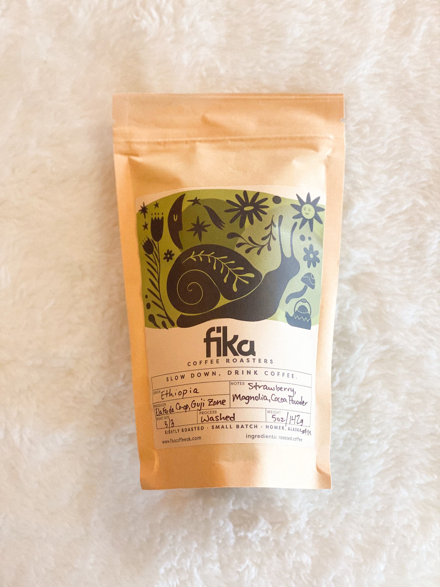 Roasted Whole Coffee Beans | Ethiopia Guji Zone Blend by Fika Coffee Roasters