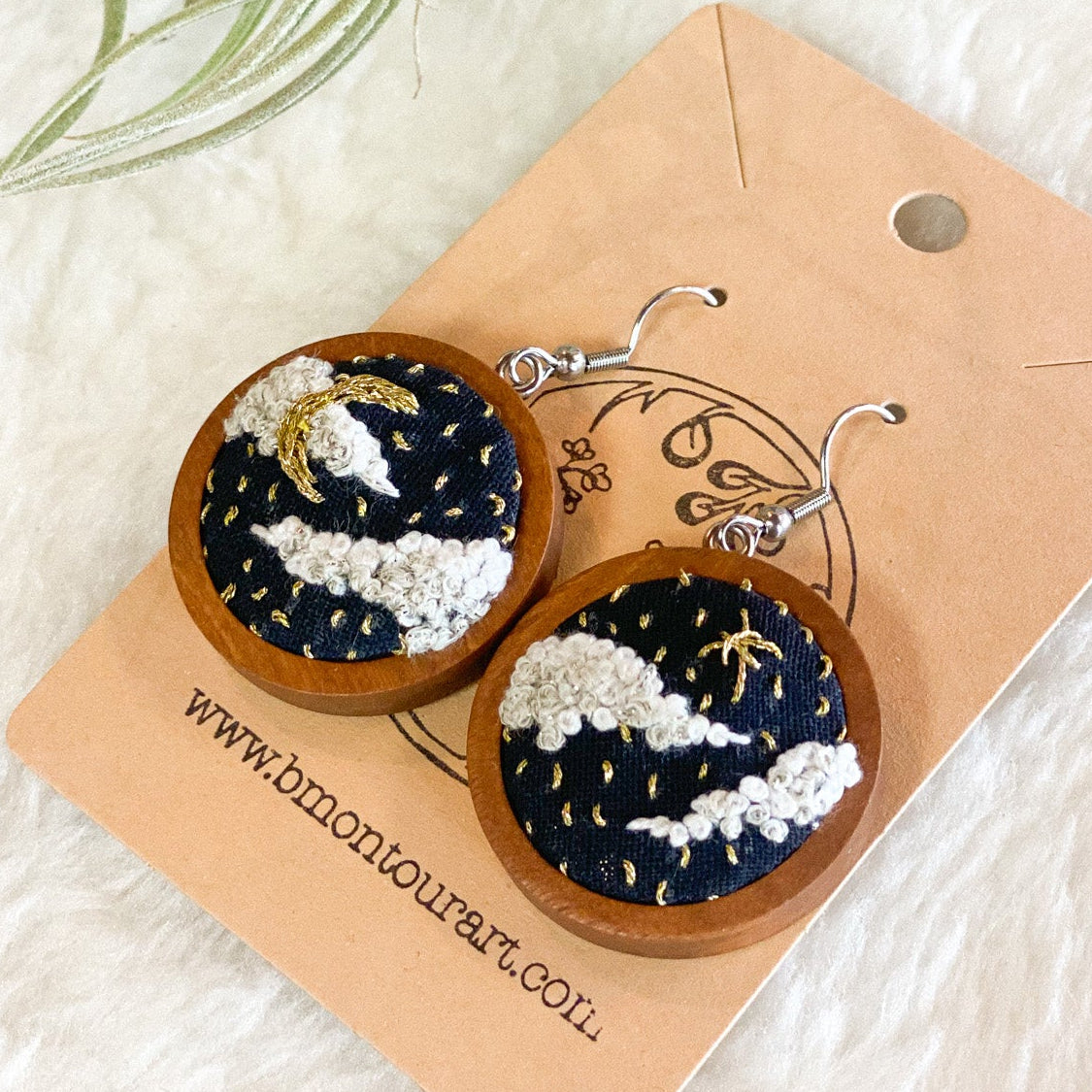 Moonlit Skies Earrings by Brittany Montour
