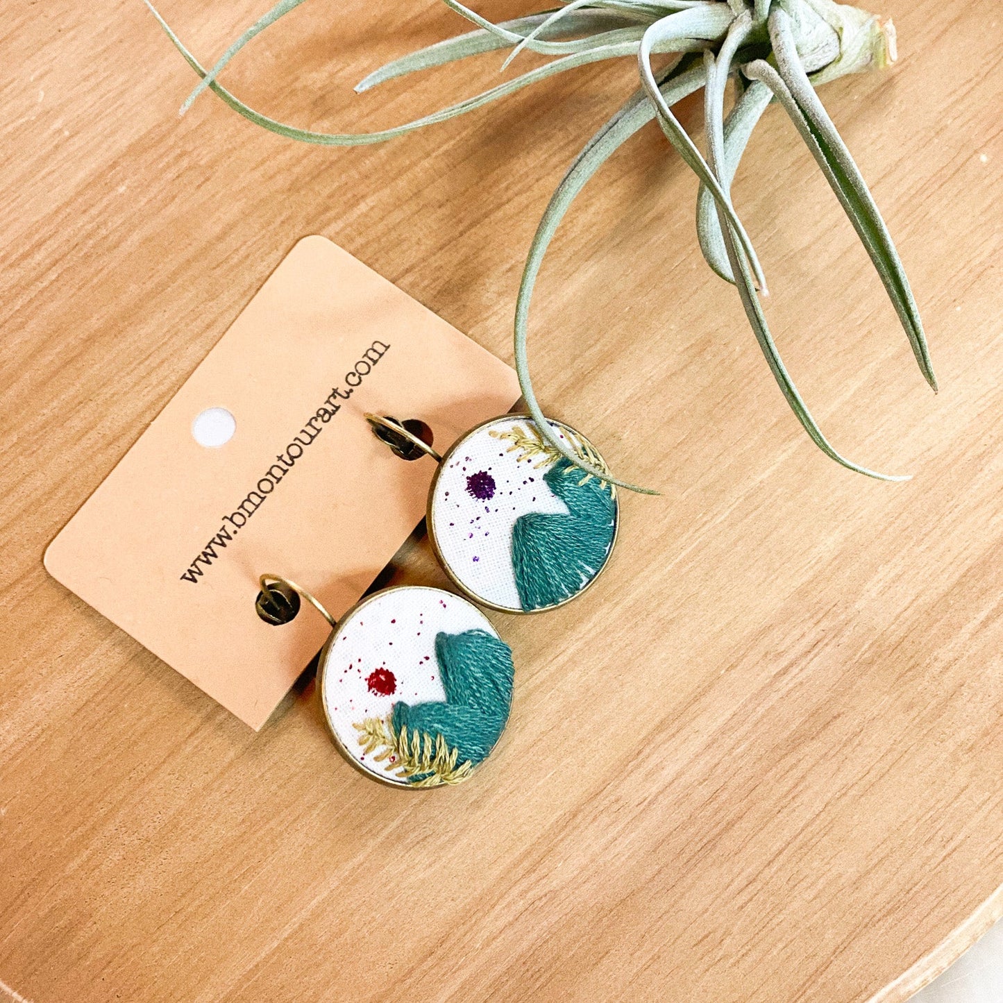 Spring Mountains and Suns Earrings by Brittany Montour