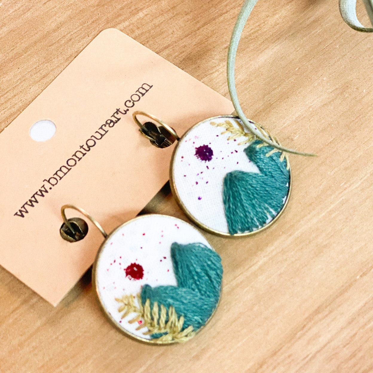 Spring Mountains and Suns Earrings by Brittany Montour