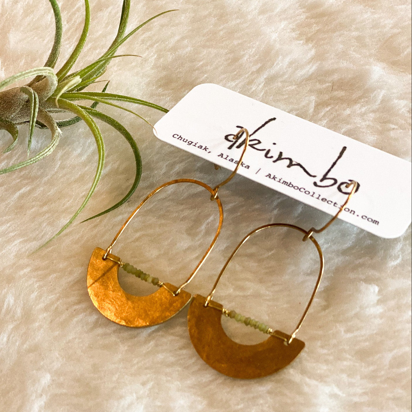 Canoe | Mini Jade Earrings by Akimbo Collection