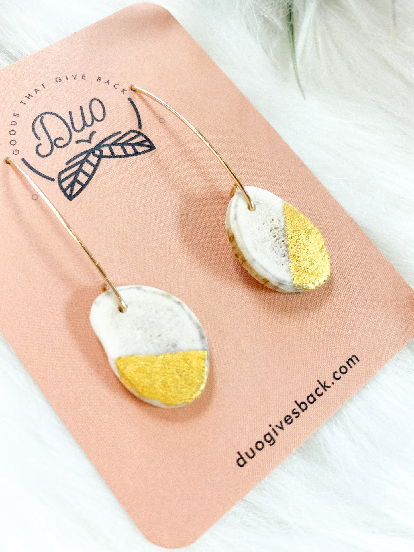 Migration | Gold Leaf Antler Dangle Earrings by DUO Goods