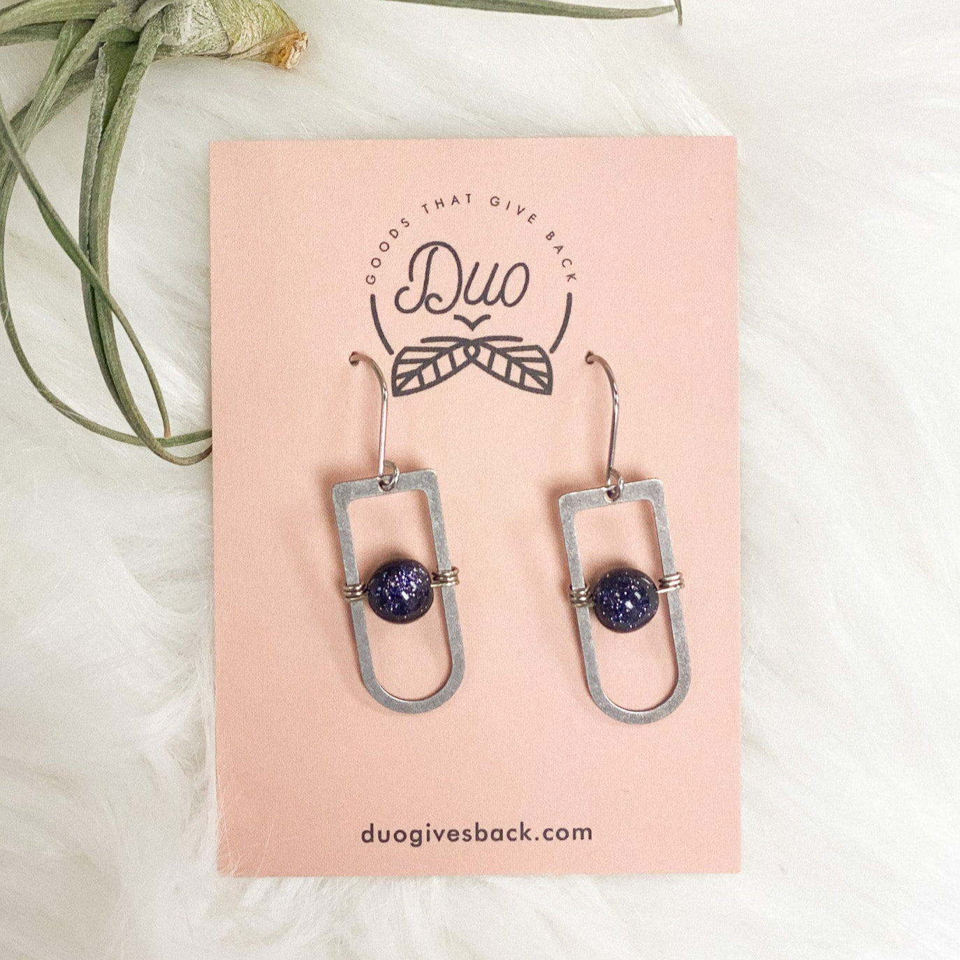 Sierra Stone Earrings | Stainless Steel by DUO Goods