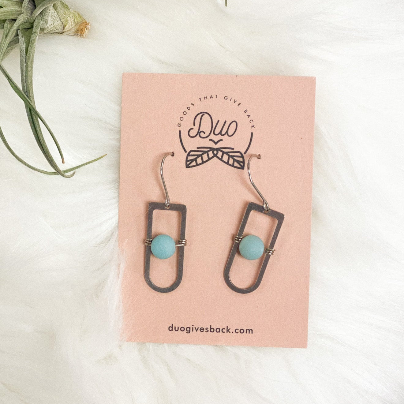 Sierra Stone Earrings | Stainless Steel by DUO Goods