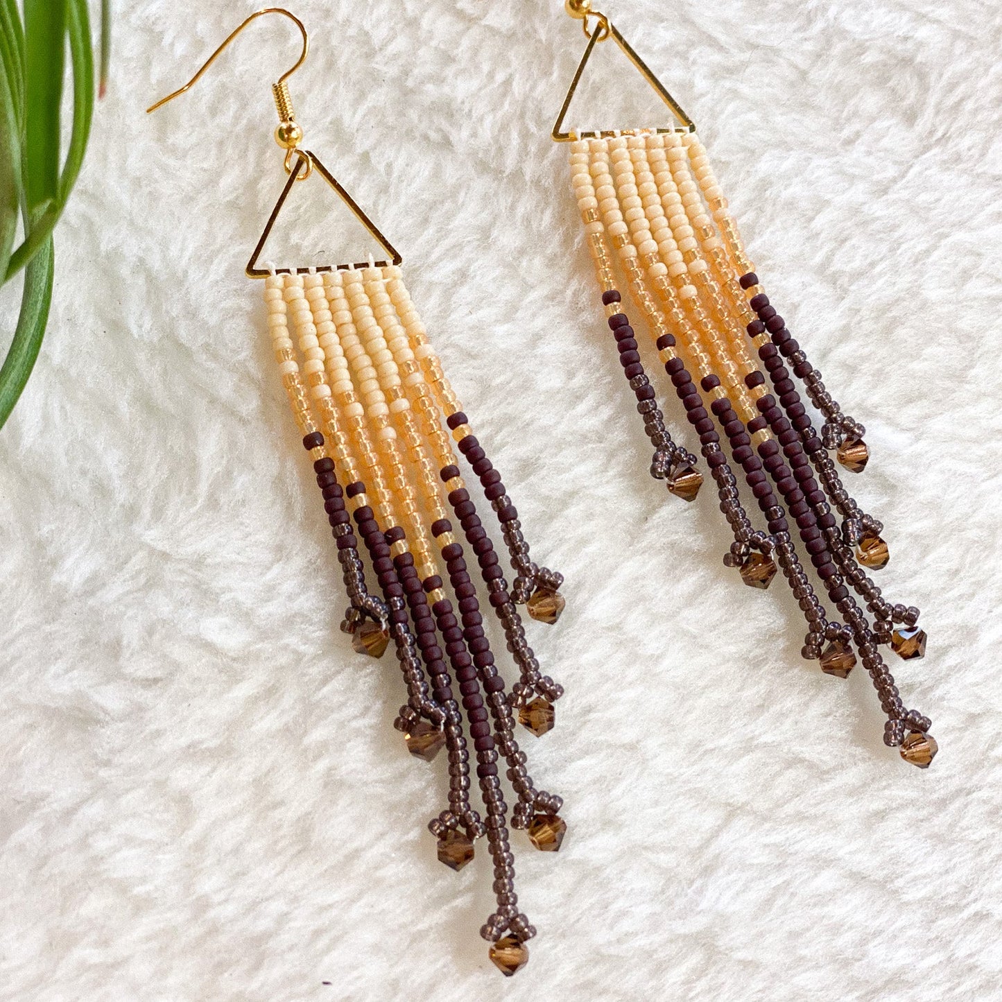 Delica Beaded Earrings #47 by Blanche Sam