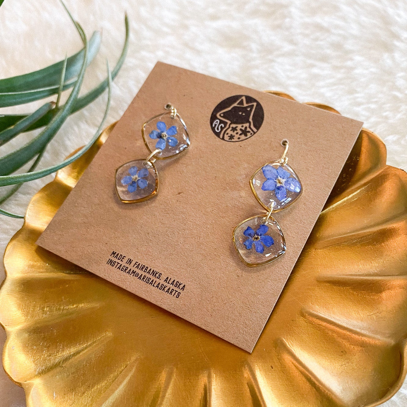 Forget Me Not Earrings #141 by Arisa Sasaki