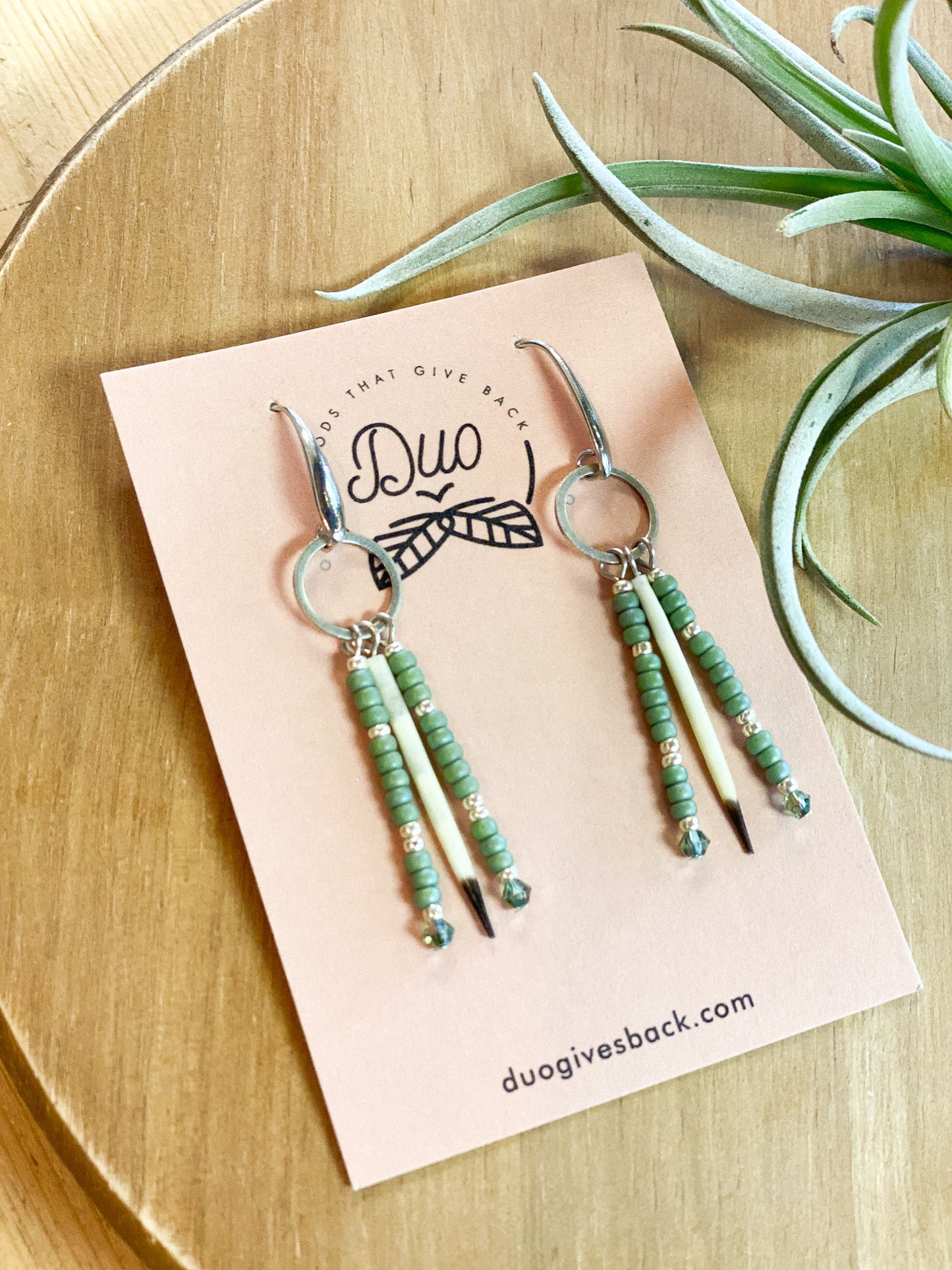 Rayna Quill Beaded Earrings by DUO Goods