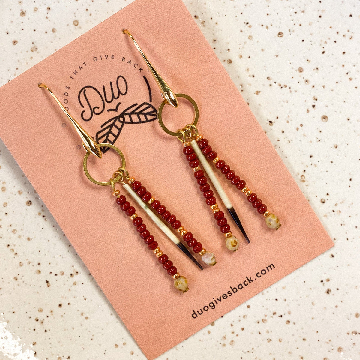 Rayna Quill Beaded Earrings by DUO Goods