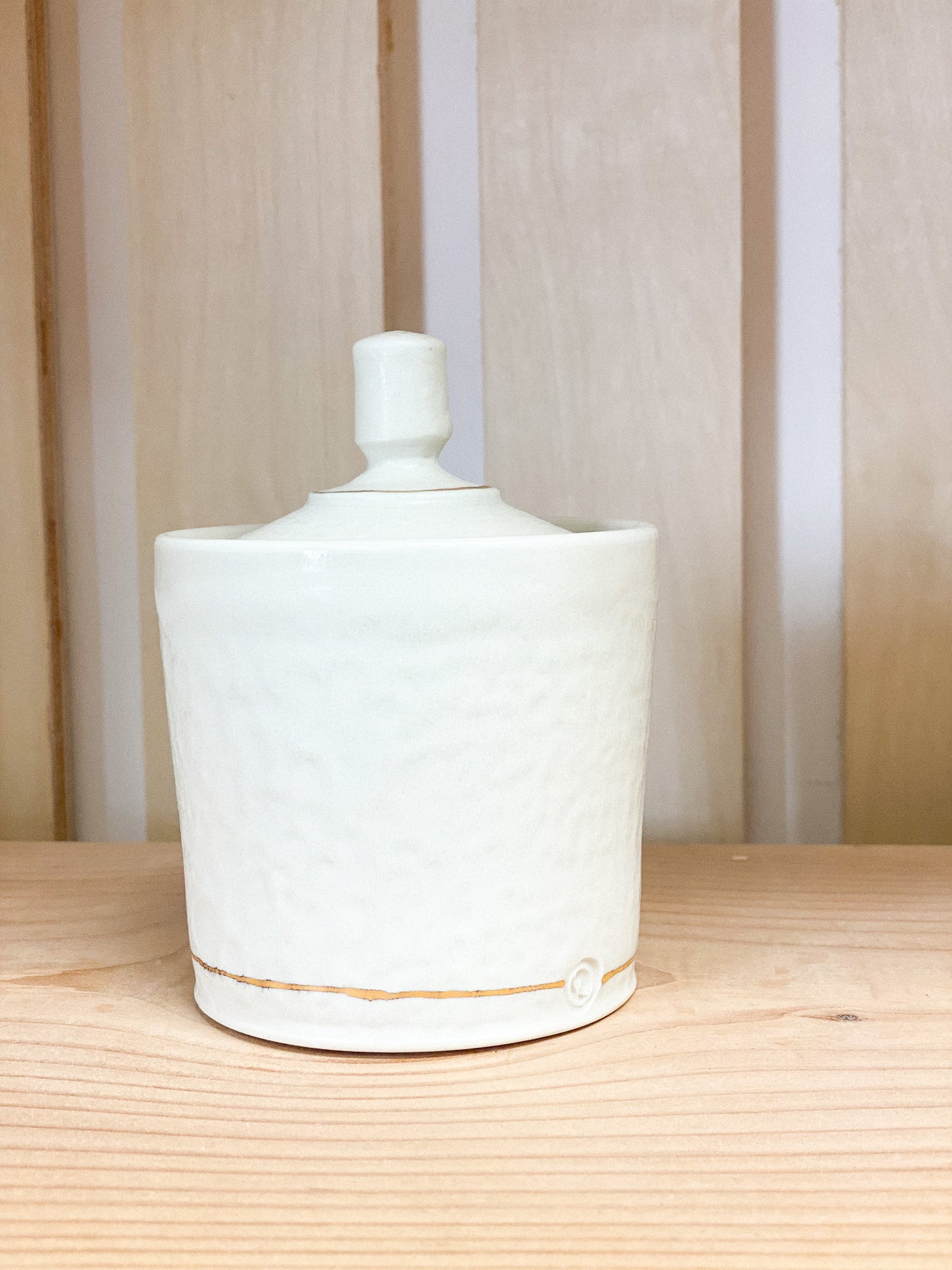 Porcelain + Gold Jar by K.Olson