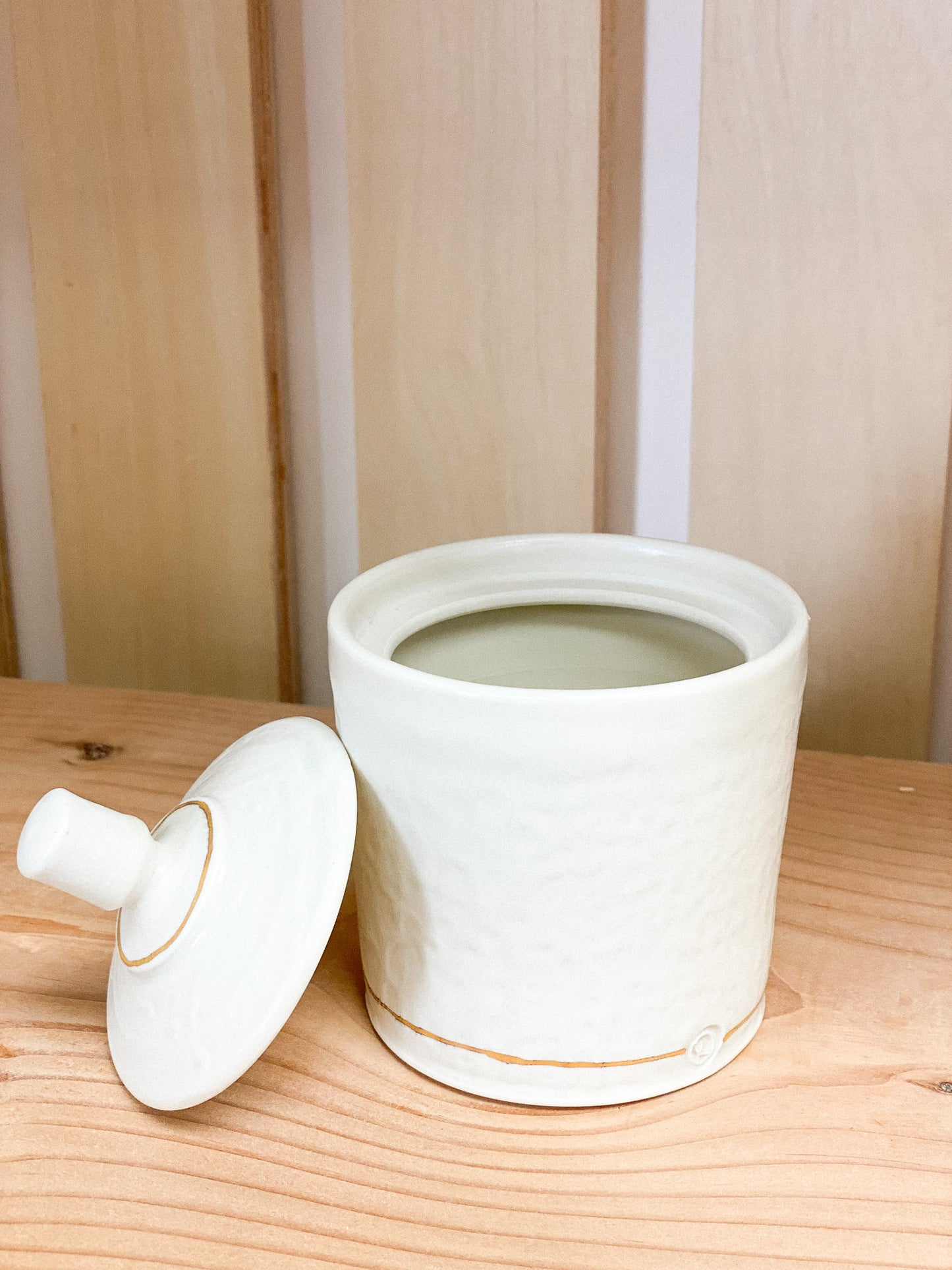 Porcelain + Gold Jar by K.Olson