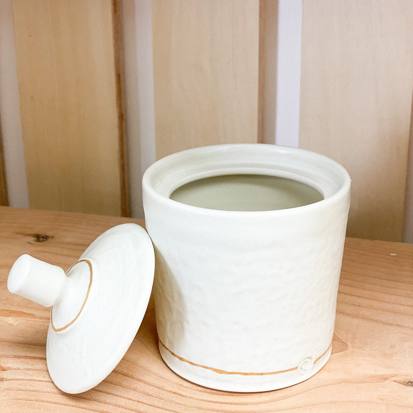 Porcelain + Gold Jar by K.Olson