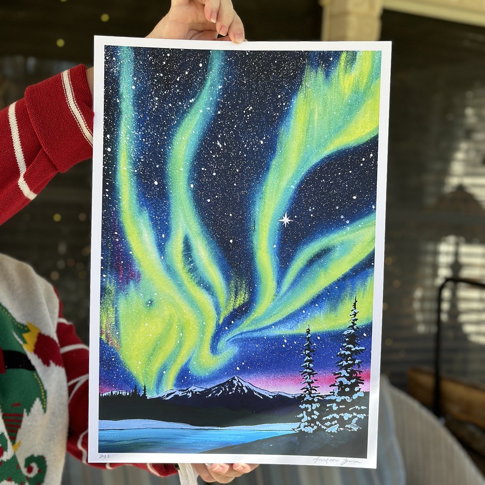 Aurora Borealis 13x19 Print by AnnMarie Young Art