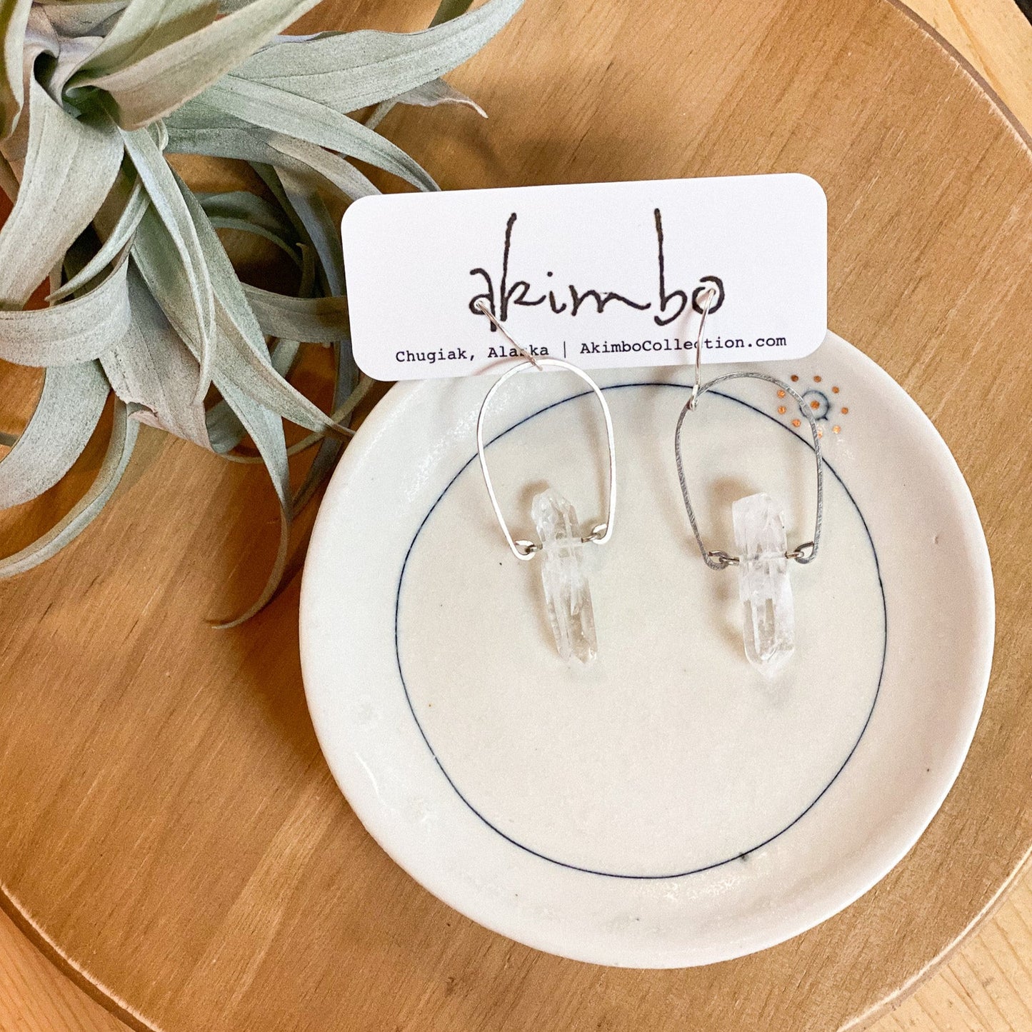 Springtime Fern Drop | Quartz Earrings by Akimbo Collection