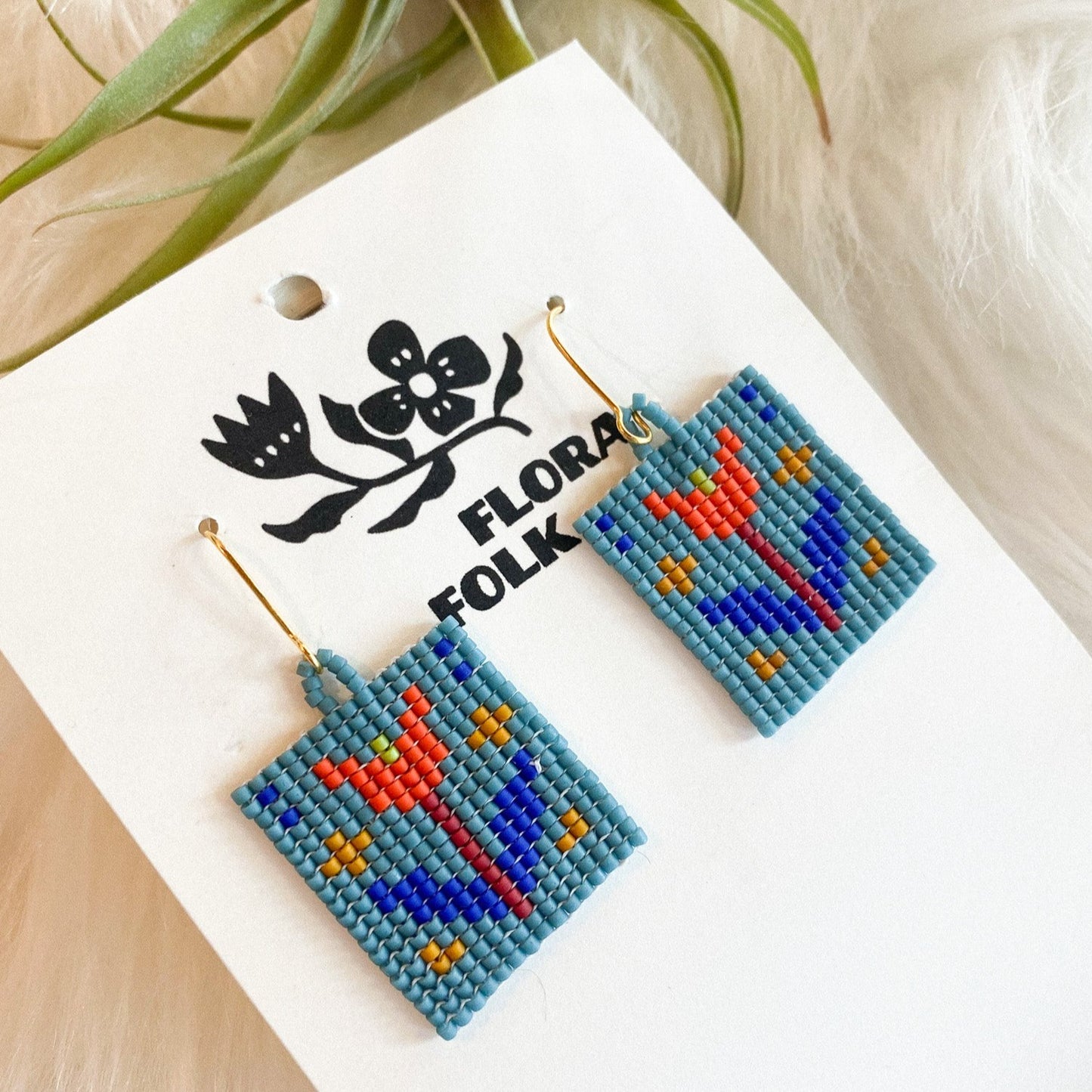 Folk Tulip Earrings by Flora Folk