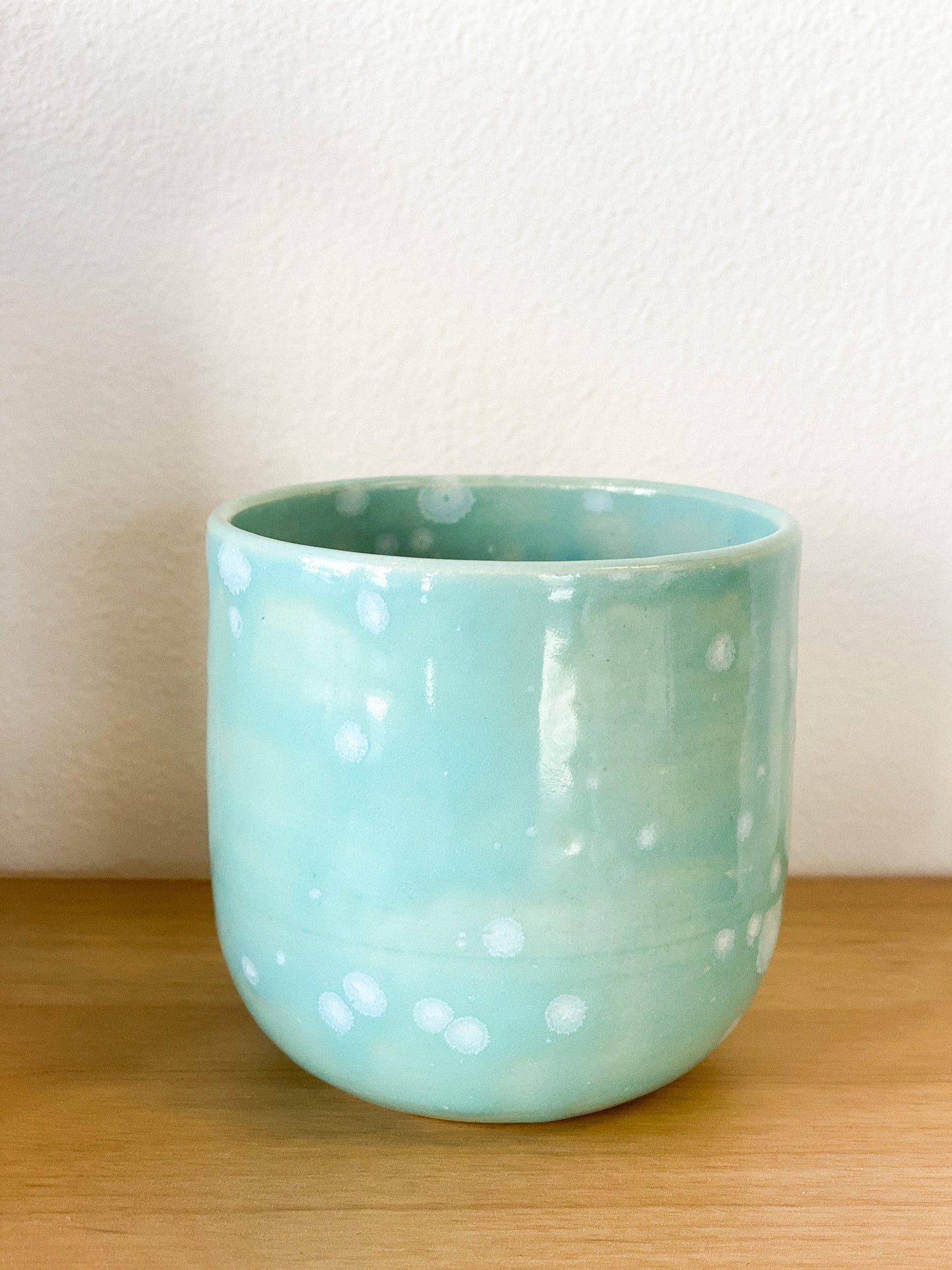 Blue Speckled Ceramic Cup by Little Fish Workshop