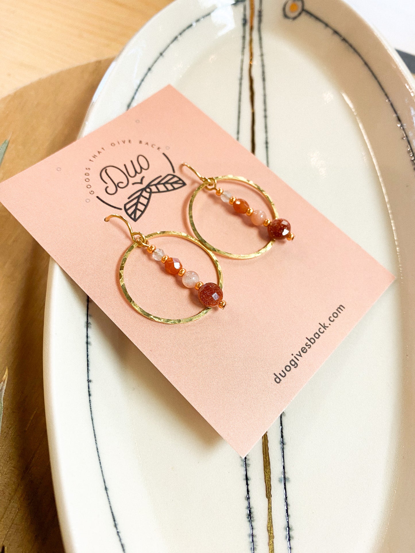 Stacy Circle Earrings | Autumn + Brass by DUO Goods