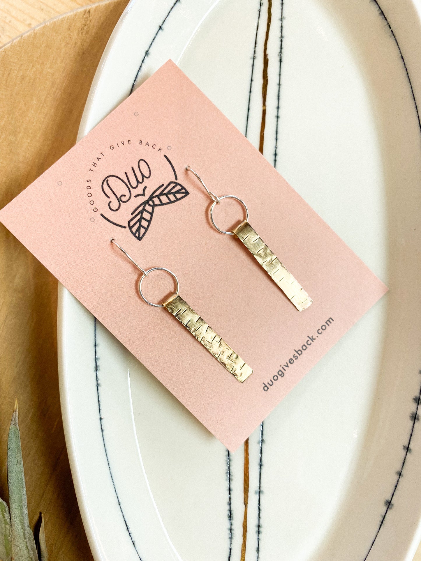 Birch Dangle Earrings by DUO Goods