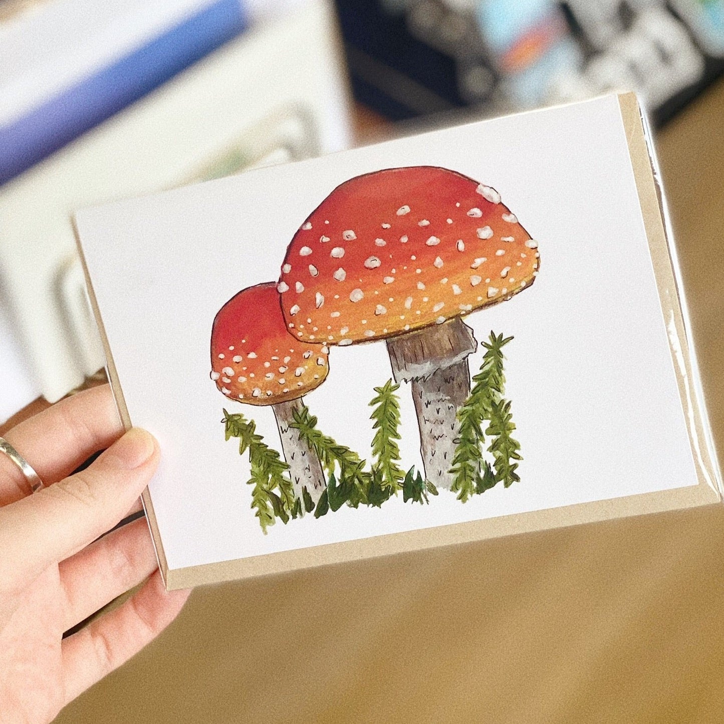 2 Amanitas Card by Anya Toelle