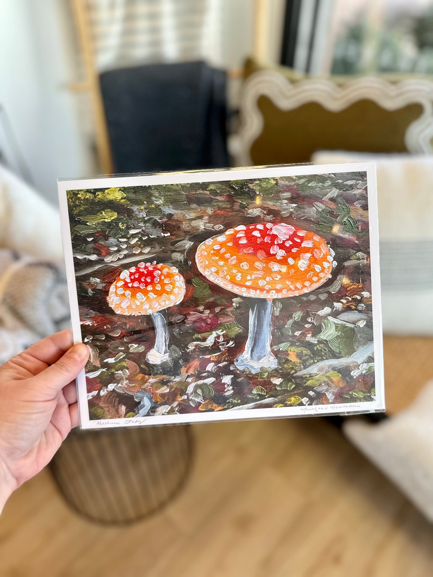 Mushroom Study 8x10 Print by AnnMarie Henderson Art