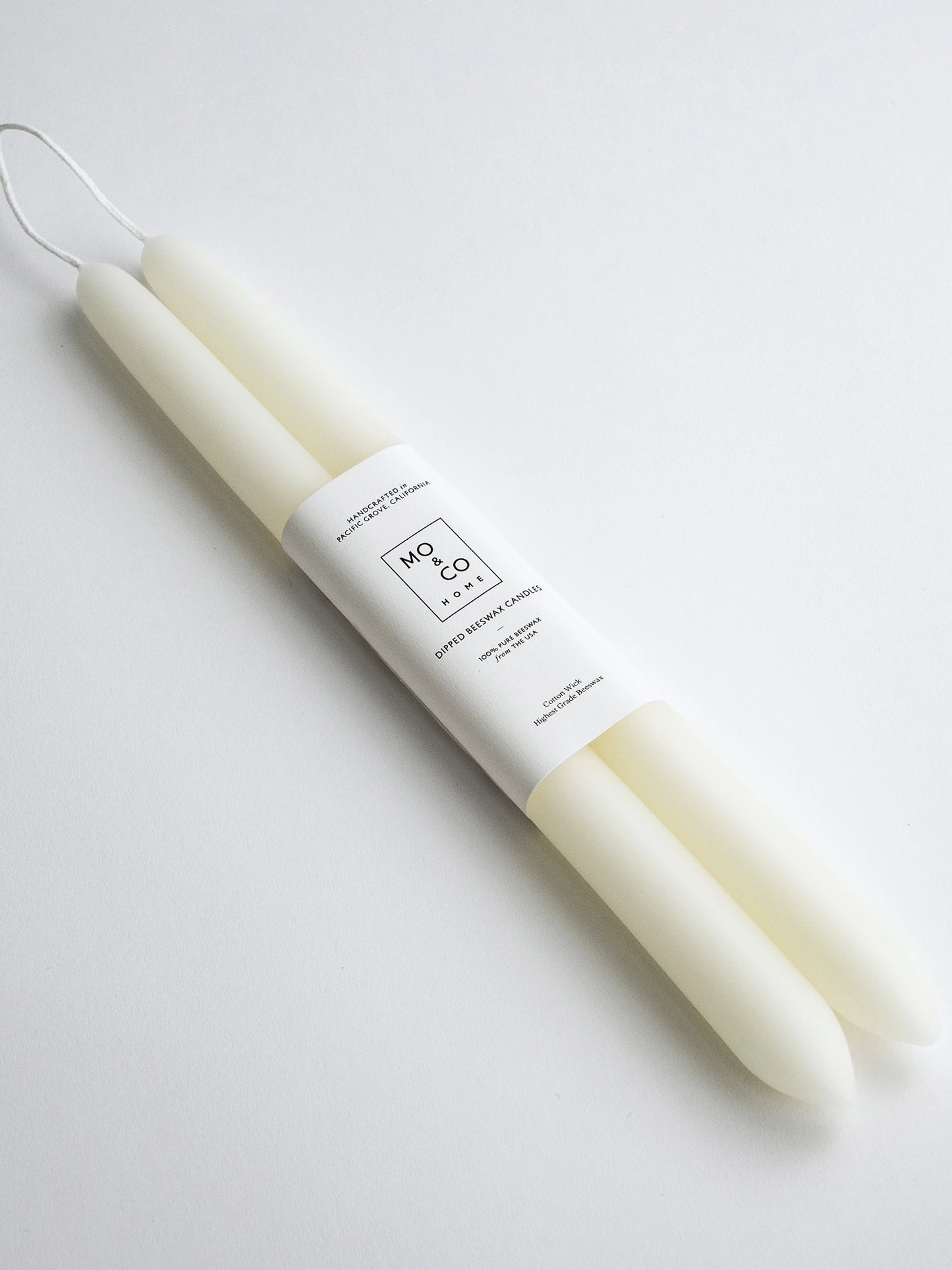 100% Beeswax Dipped Candles | 10" by Mo&Co Home