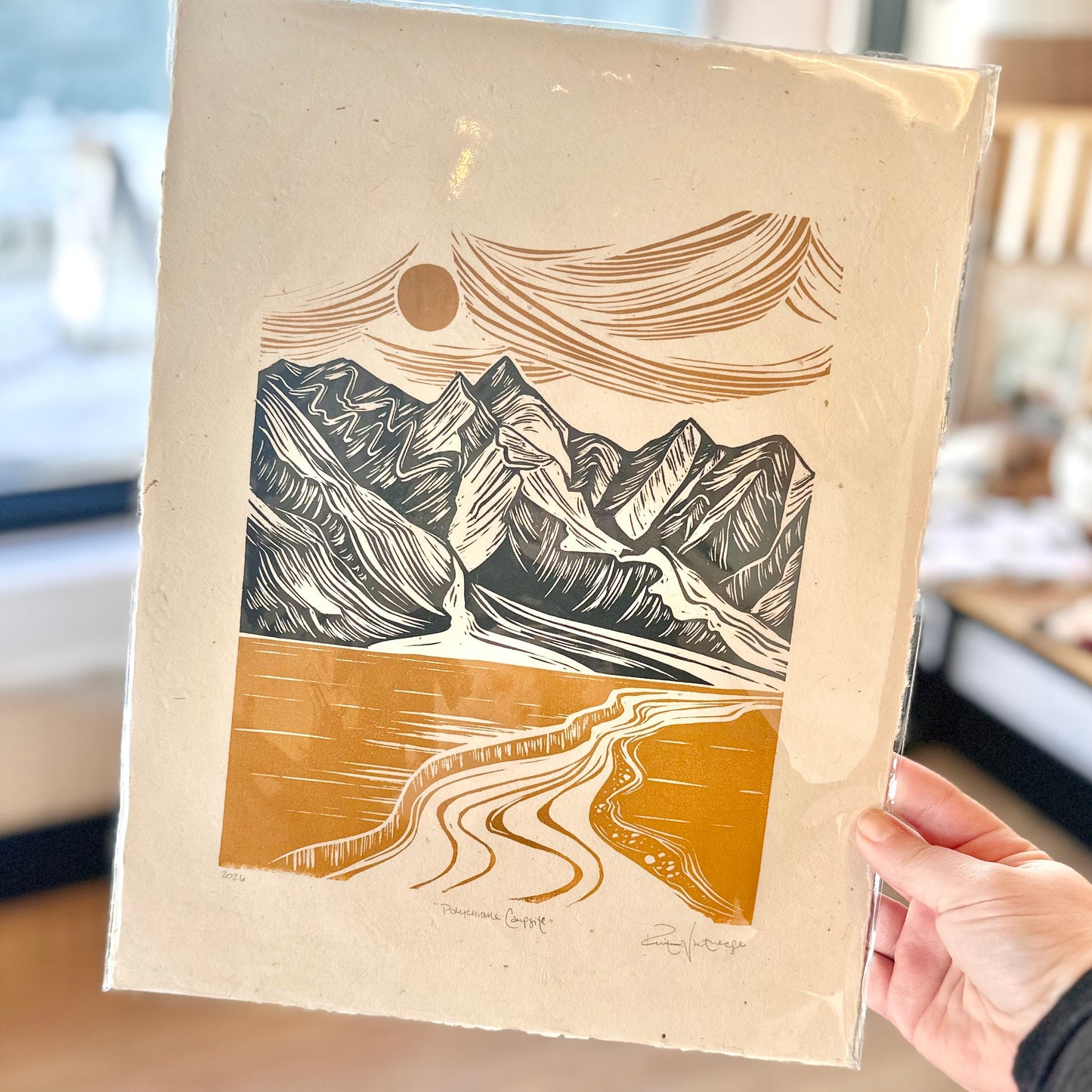 Polychrome Campsite 11x14 Original Print by Adrift Prints