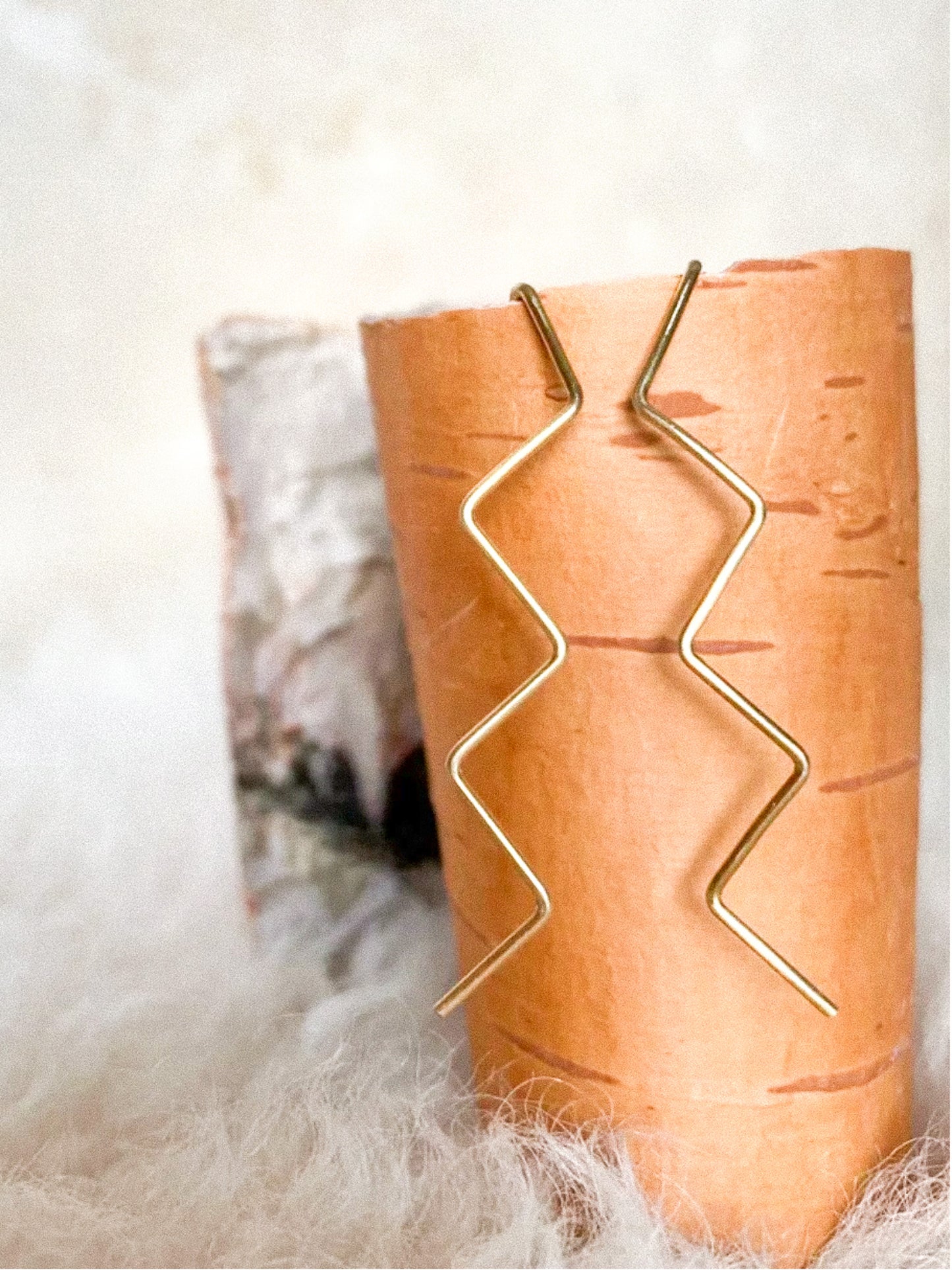 Ziggy Brass Threader Earrings by DUO Goods