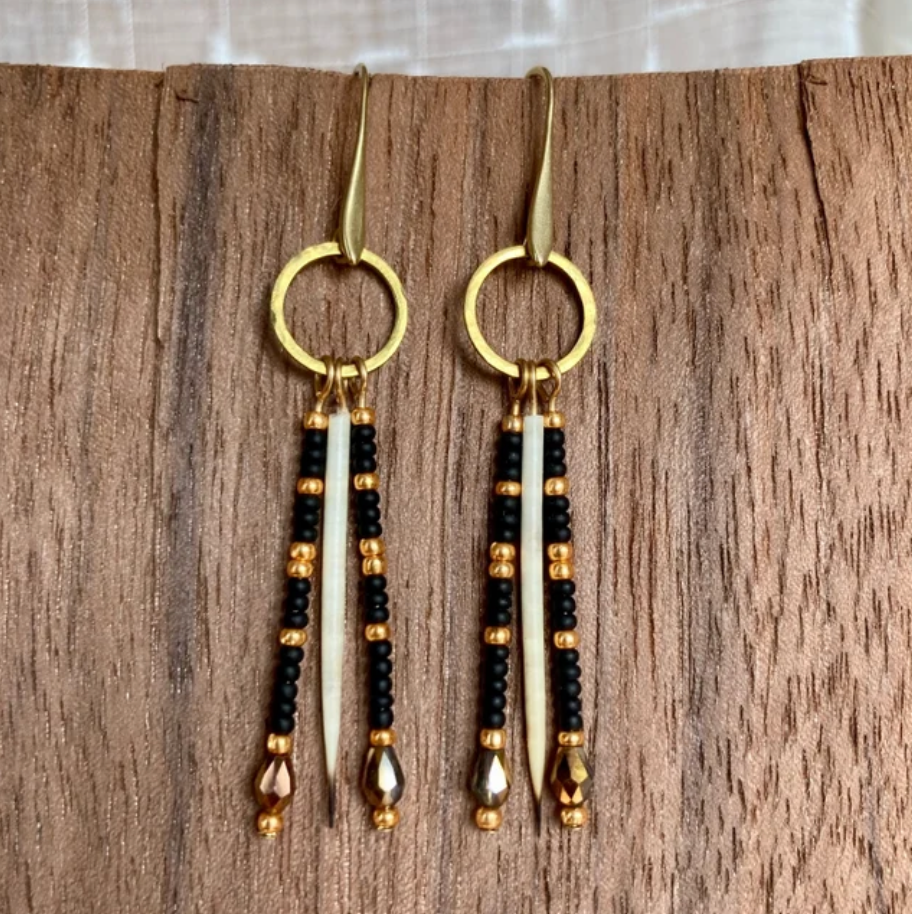 Rayna Quill Beaded Earrings by DUO Goods