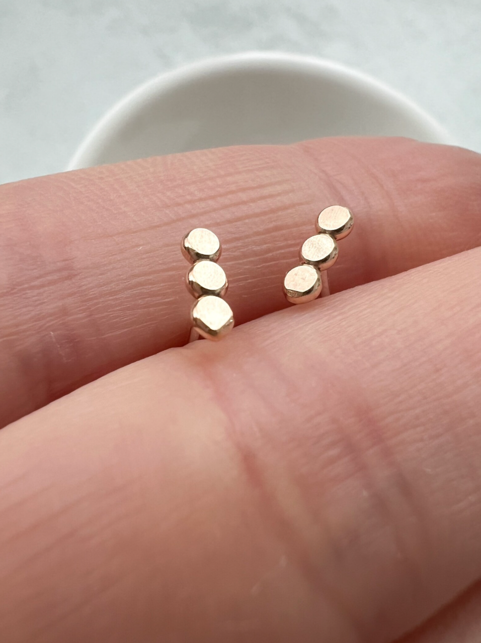 Gold Pebble Trio Posts by Elm Designs