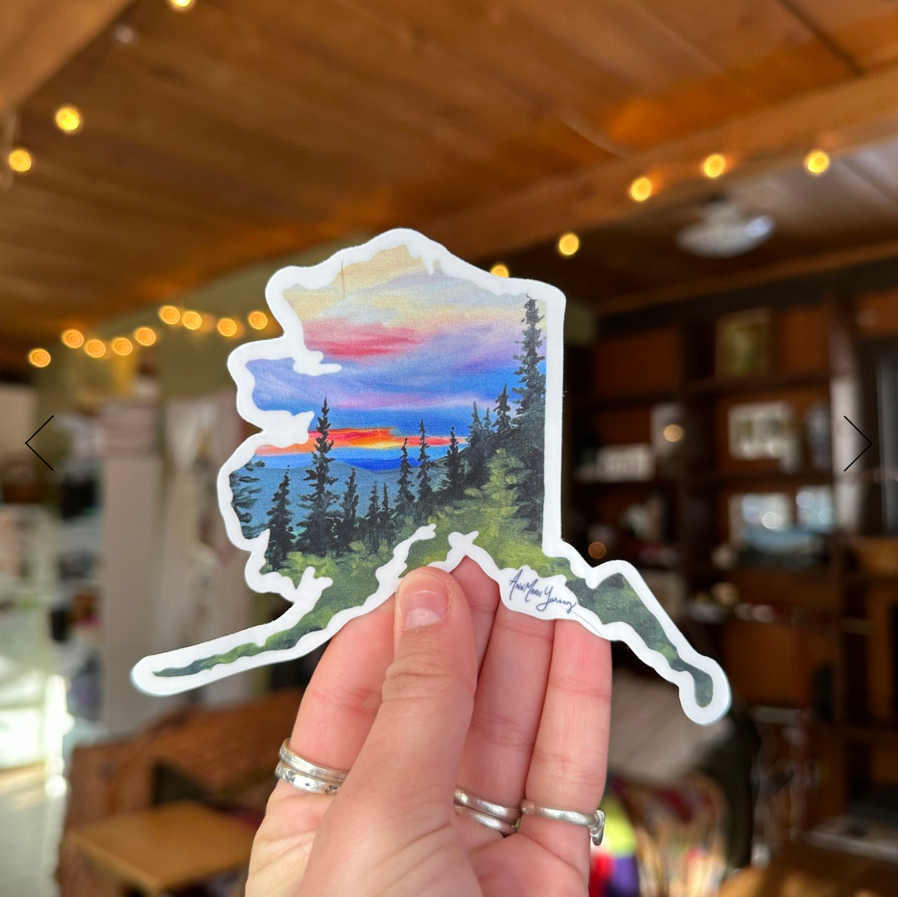 Midnight Sun Alaska sticker by AnnMarie Young Art