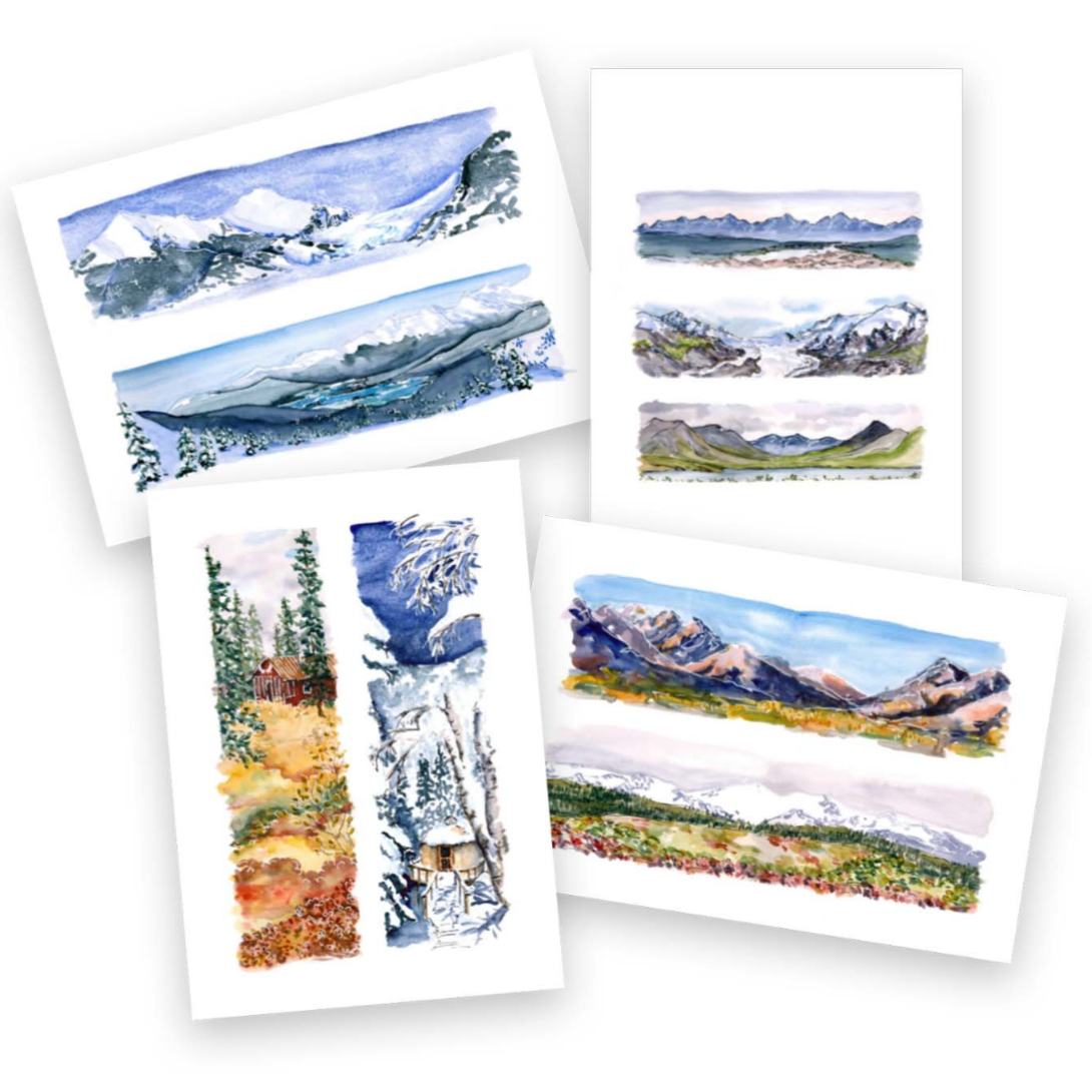 Season's Greetings Cards - 4 Pack by Jill Richie