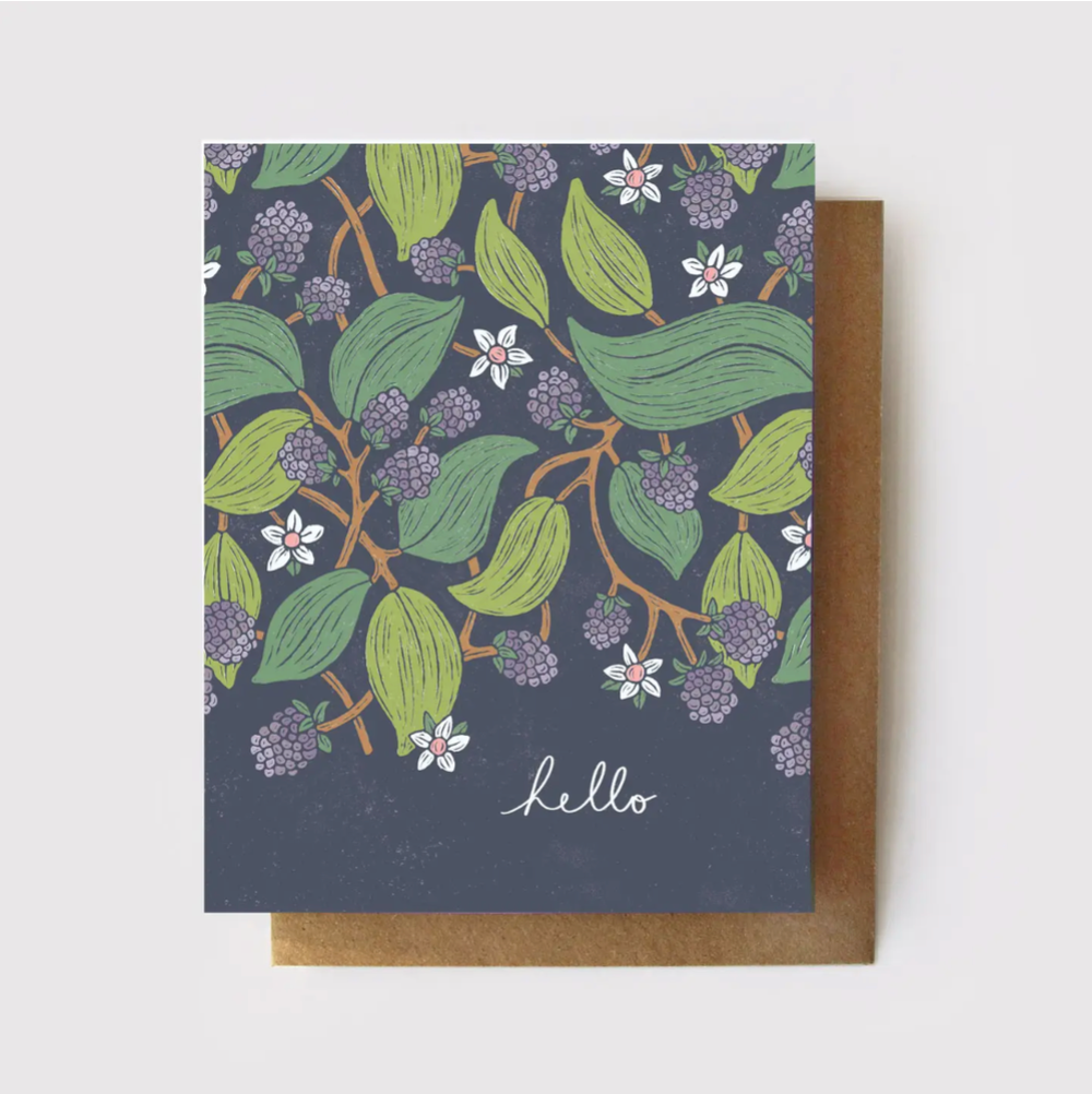 Hello Wild Blackberry Card by Root & Branch Co.