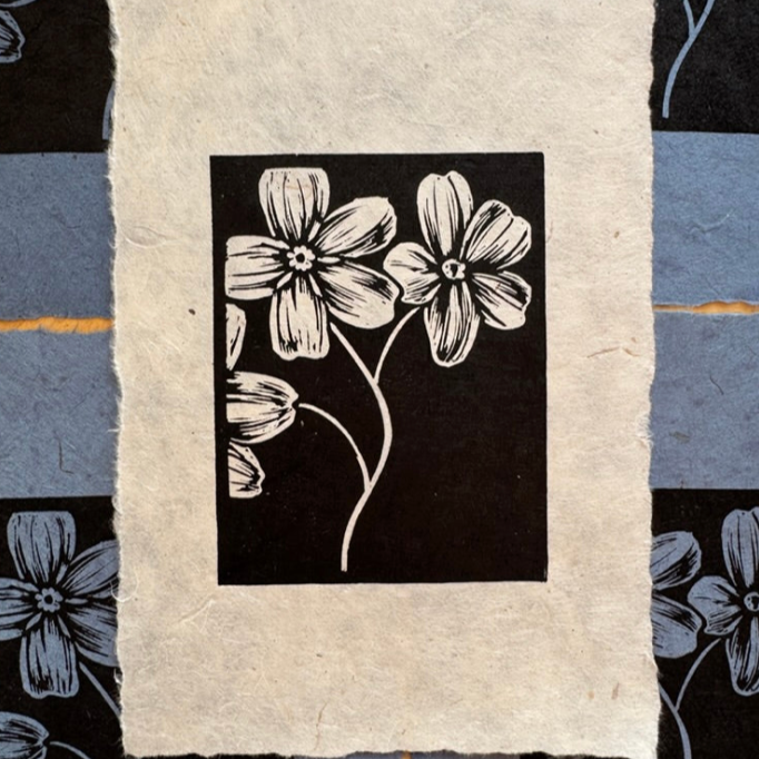 Forget-me-not Print by Adrift Prints