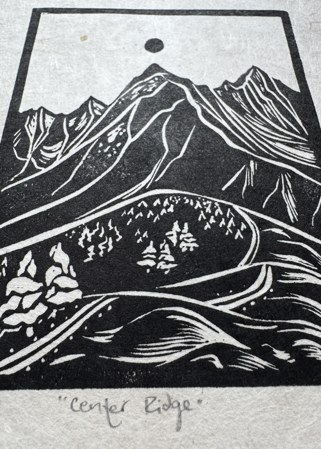 Center Ridge 5x7 Print by Adrift Prints