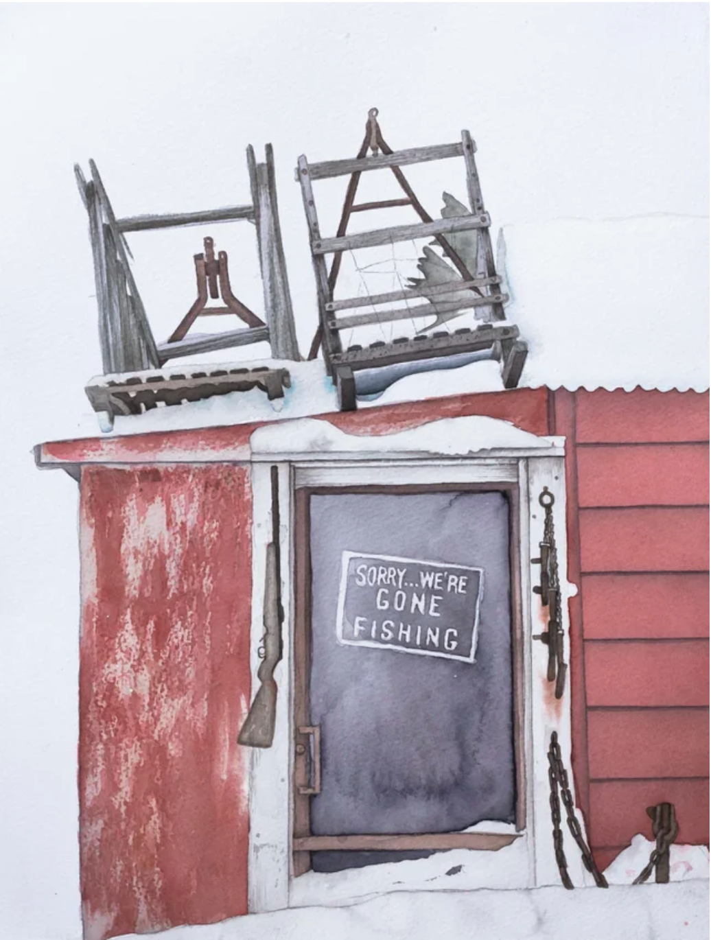 Gone Fishing 8x10 Print by Robin Farmer