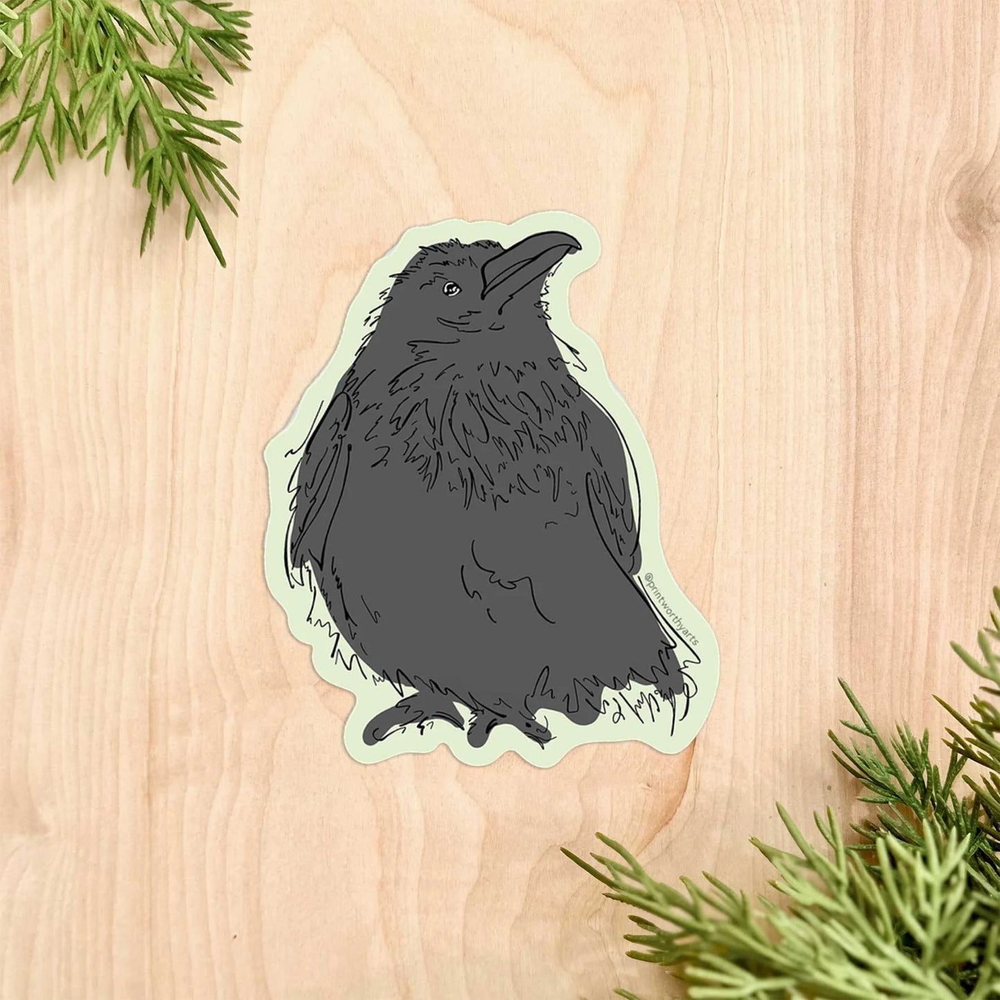 Little Raven Sticker by Printworthy