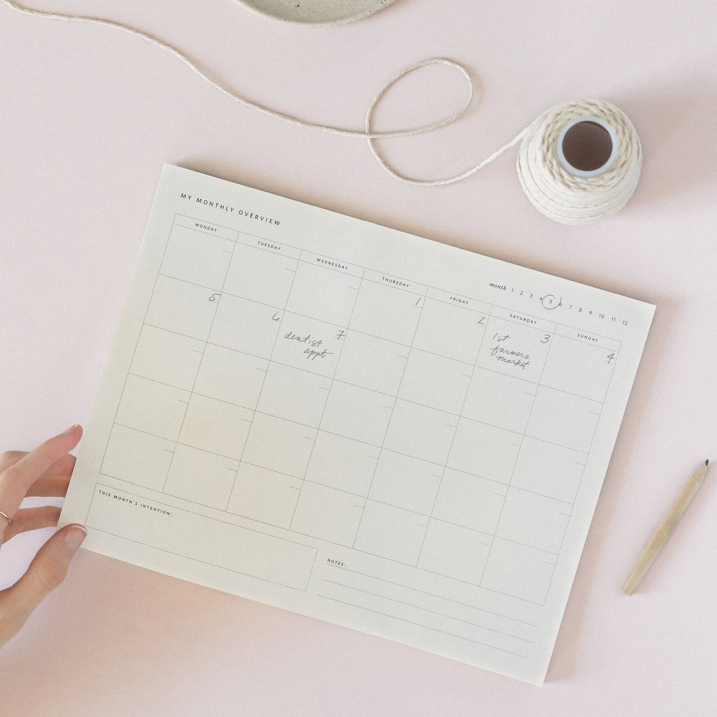 Monthly Overview Notepad by Ramona & Ruth